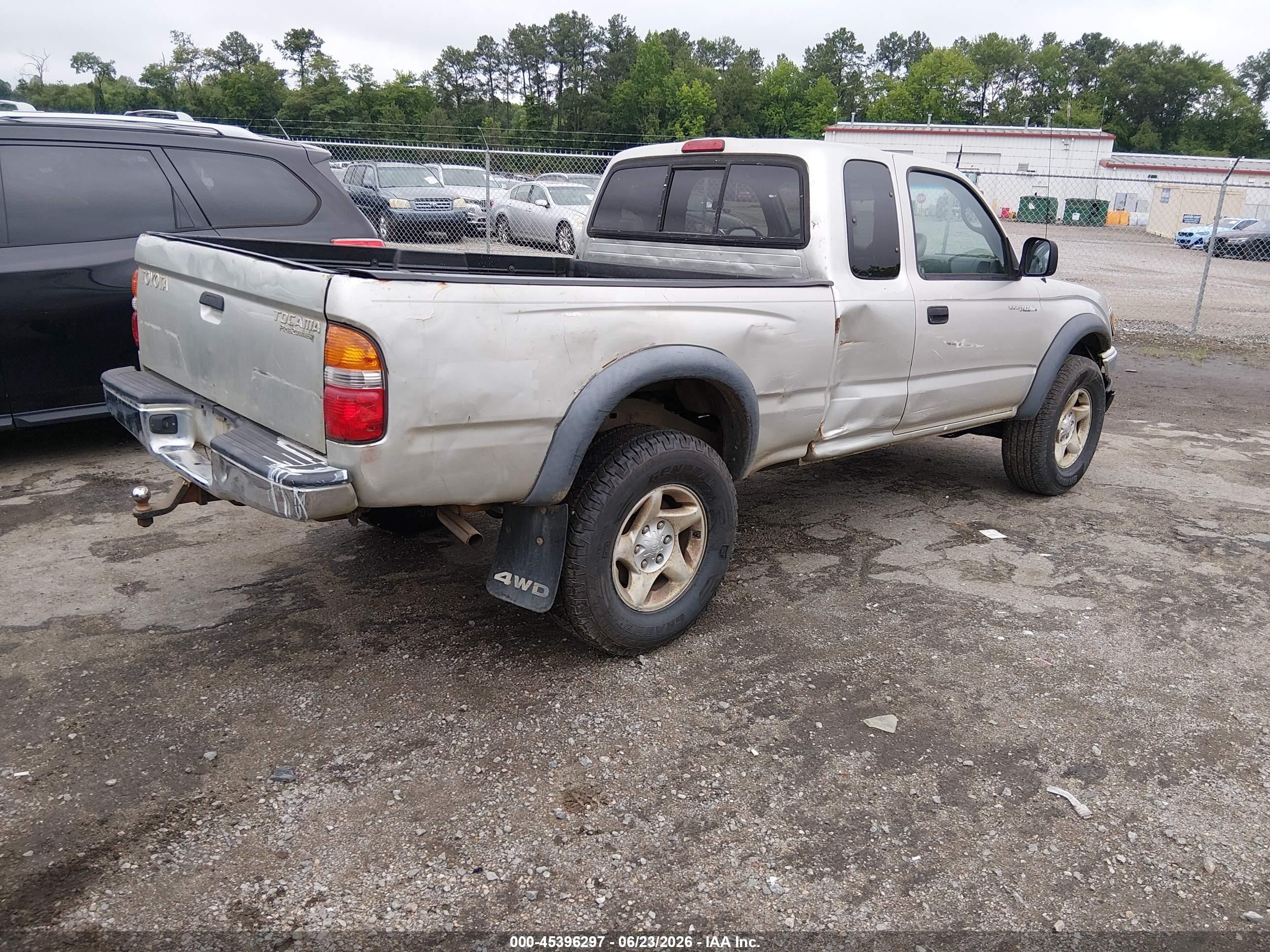 2003 Toyota Tacoma Prerunner Gray vin: 5TESM92N13Z215627