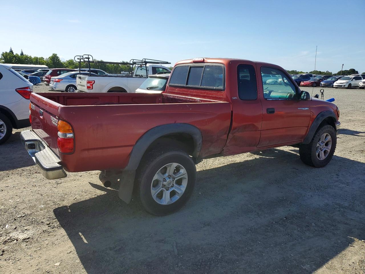 2002 Toyota Tacoma Xtracab Prerunner Red vin: 5TESM92N22Z032235