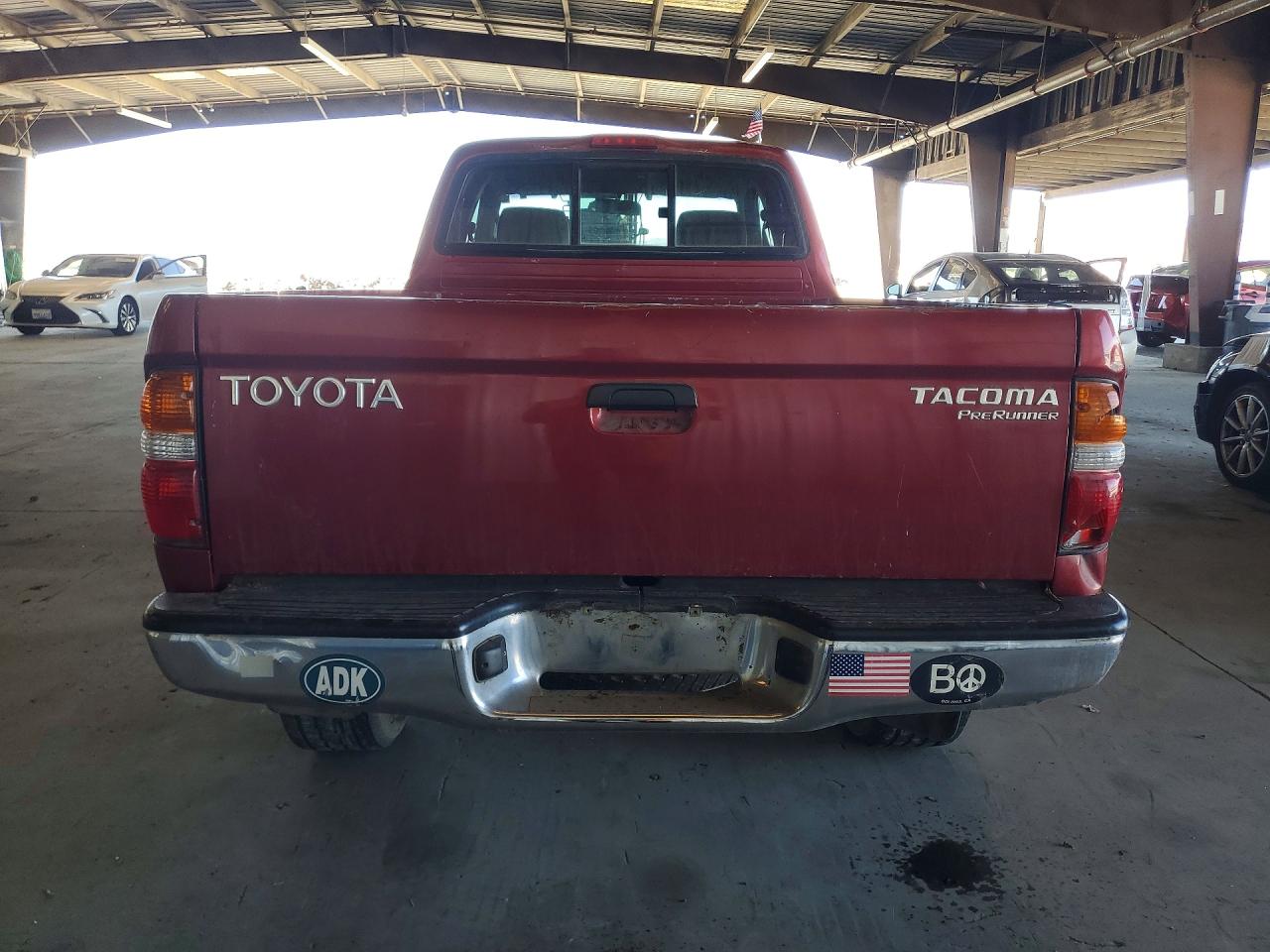 2002 Toyota Tacoma Xtracab Prerunner Red vin: 5TESM92N22Z046555