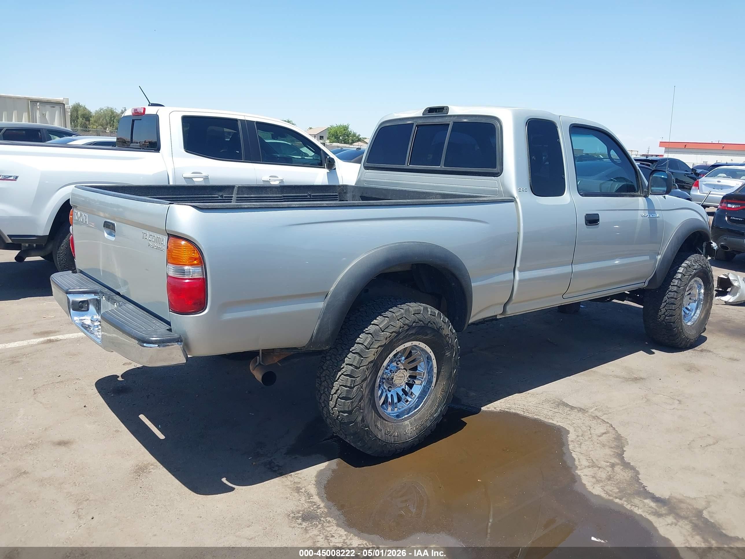 2002 Toyota Tacoma Prerunner Silver vin: 5TESM92N22Z140080