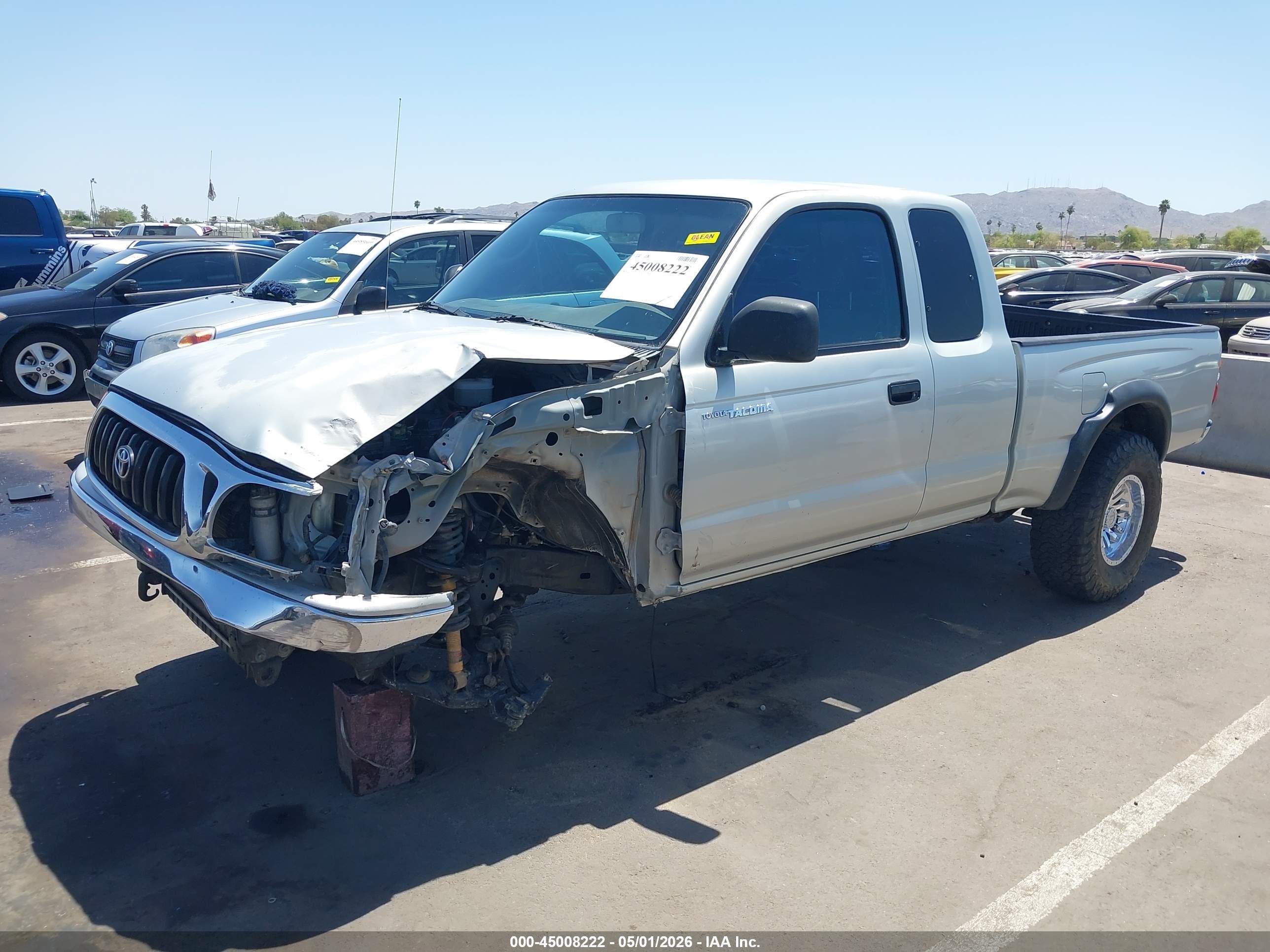 2002 Toyota Tacoma Prerunner Silver vin: 5TESM92N22Z140080