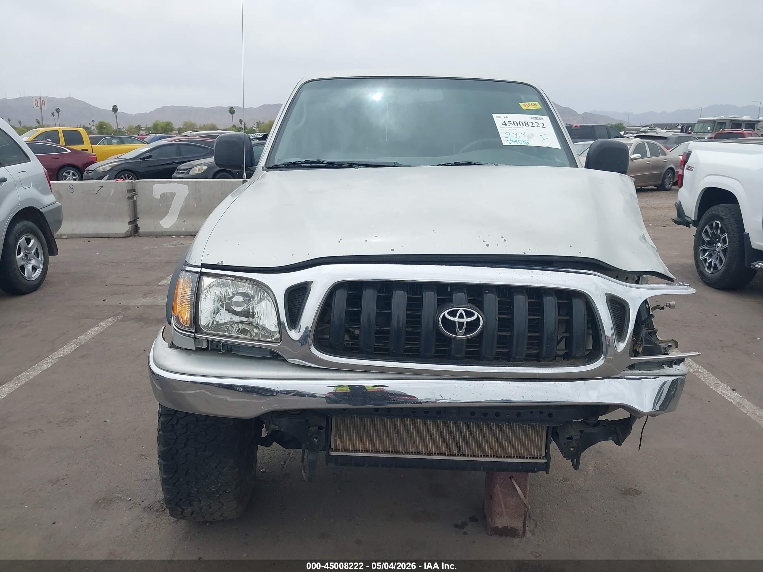 2002 Toyota Tacoma Prerunner Silver vin: 5TESM92N22Z140080