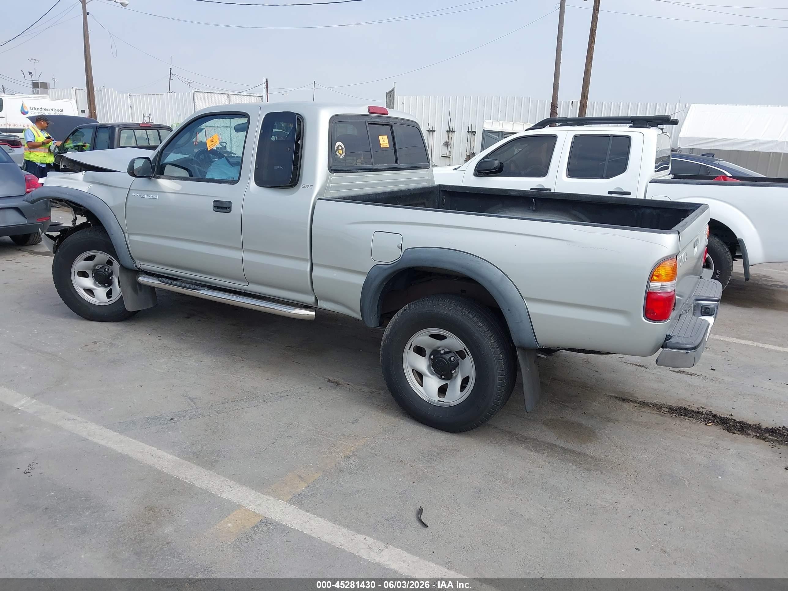 2002 Toyota Tacoma Prerunner Silver vin: 5TESM92N32Z128701
