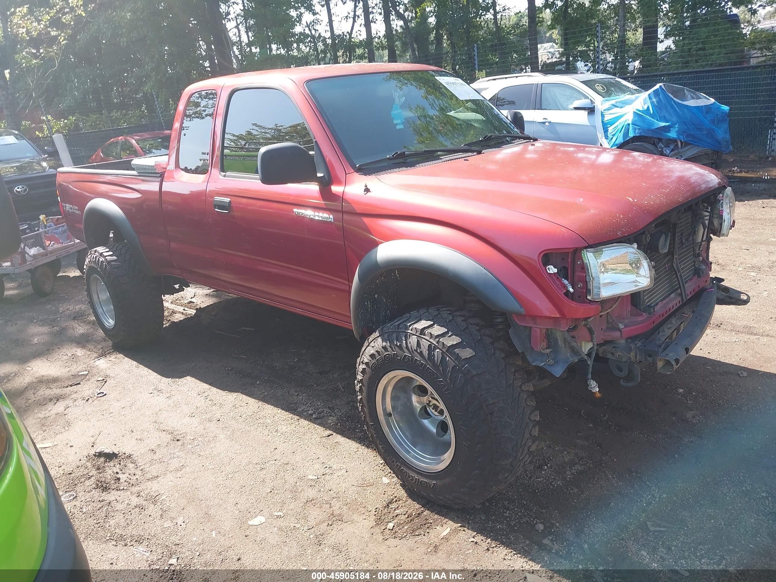 2004 Toyota Tacoma Prerunner Red vin: 5TESM92N34Z315858