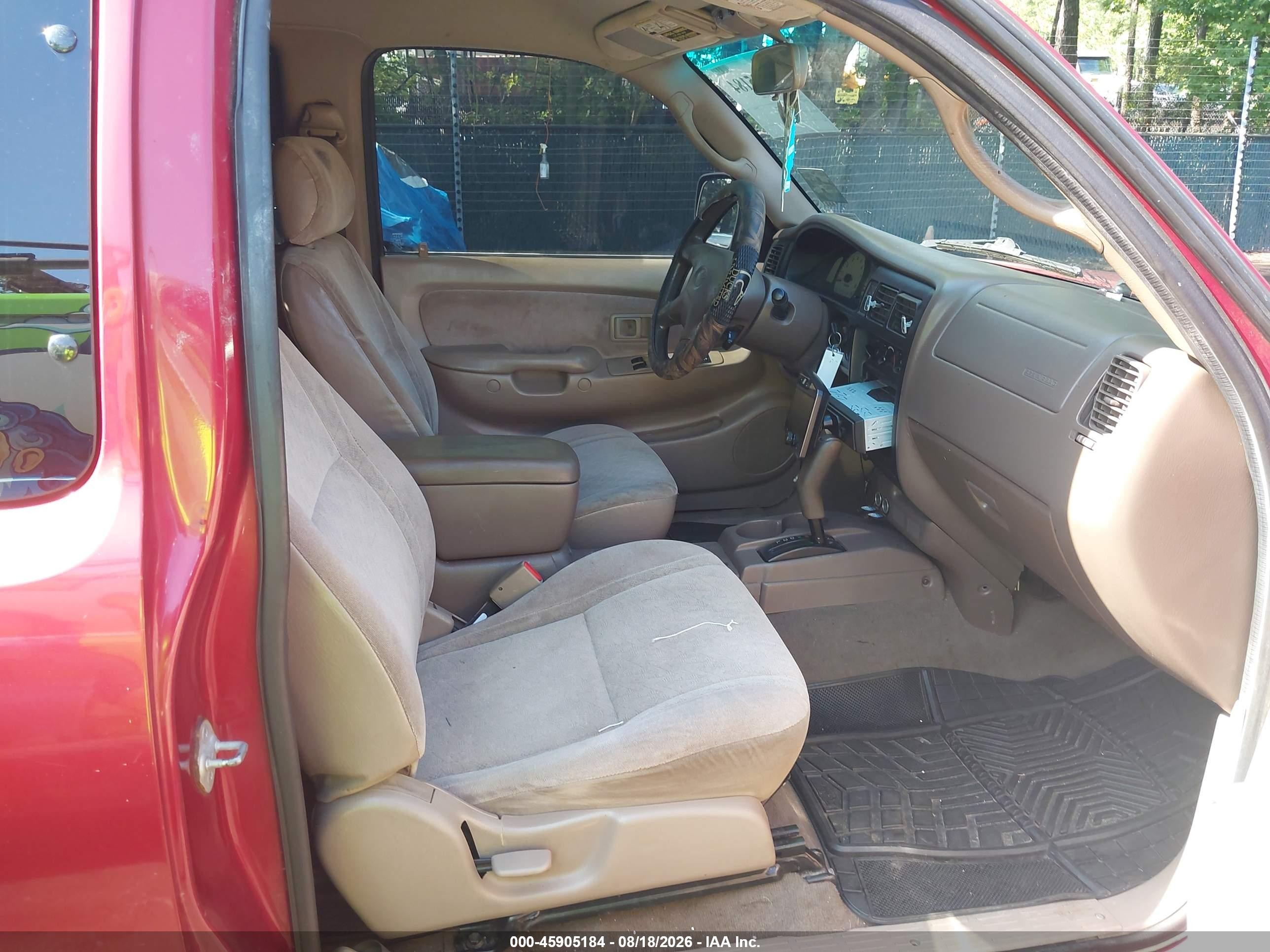 2004 Toyota Tacoma Prerunner Red vin: 5TESM92N34Z315858
