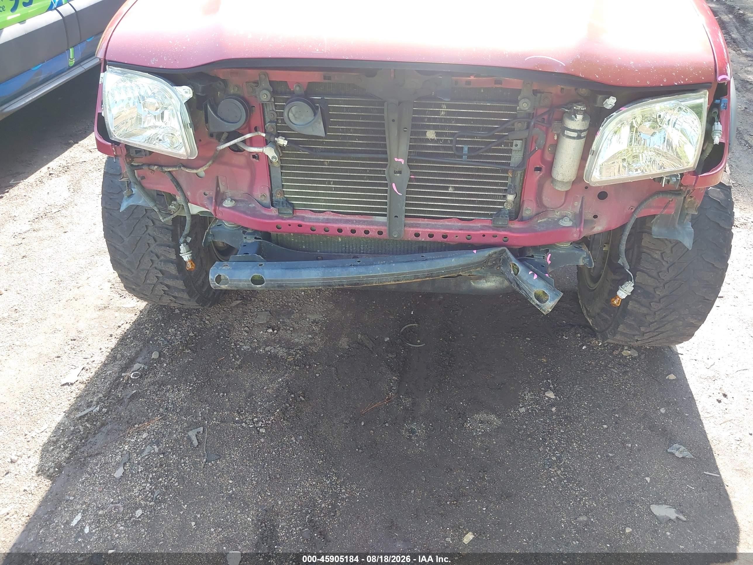 2004 Toyota Tacoma Prerunner Red vin: 5TESM92N34Z315858