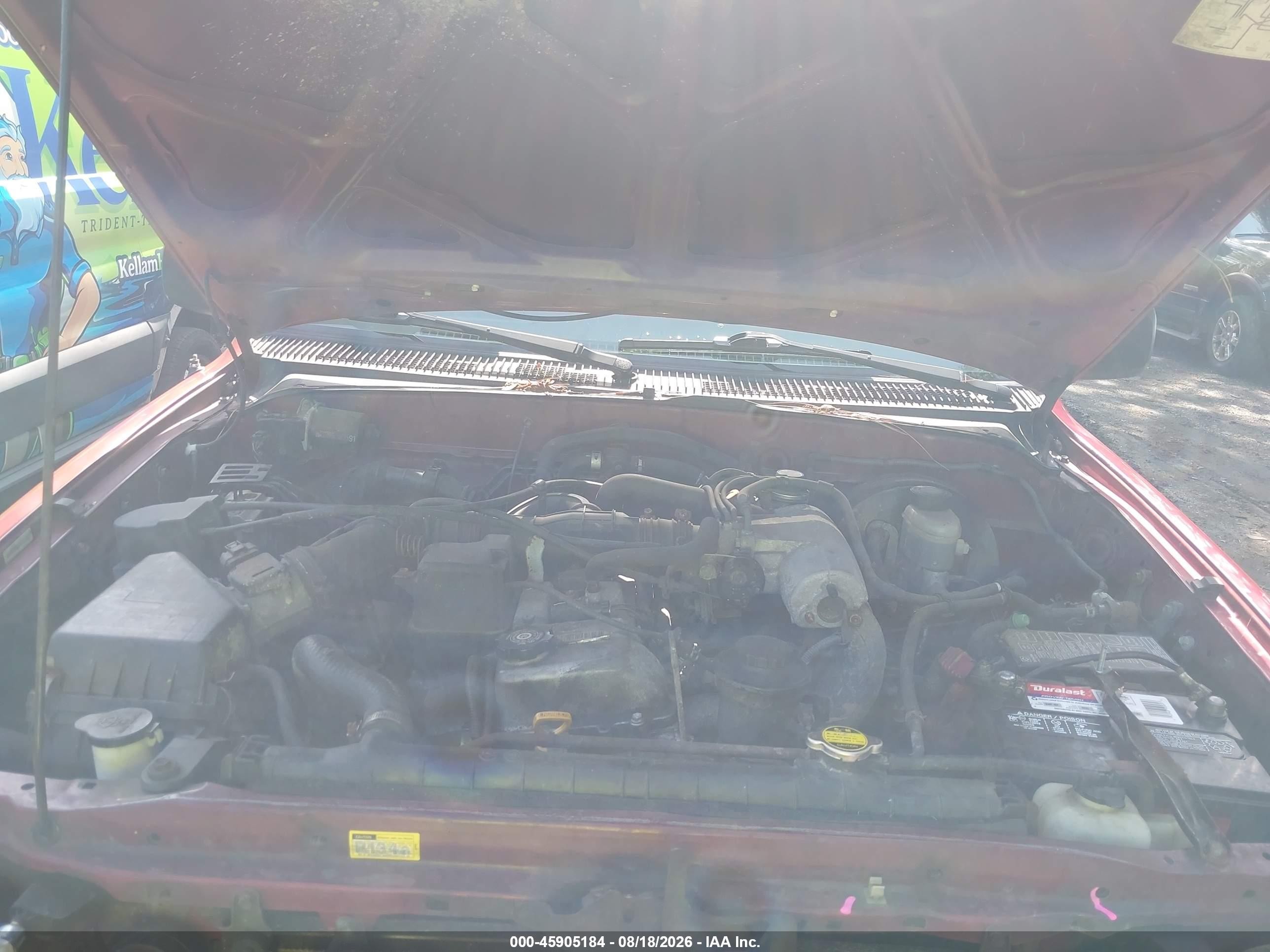 2004 Toyota Tacoma Prerunner Red vin: 5TESM92N34Z315858