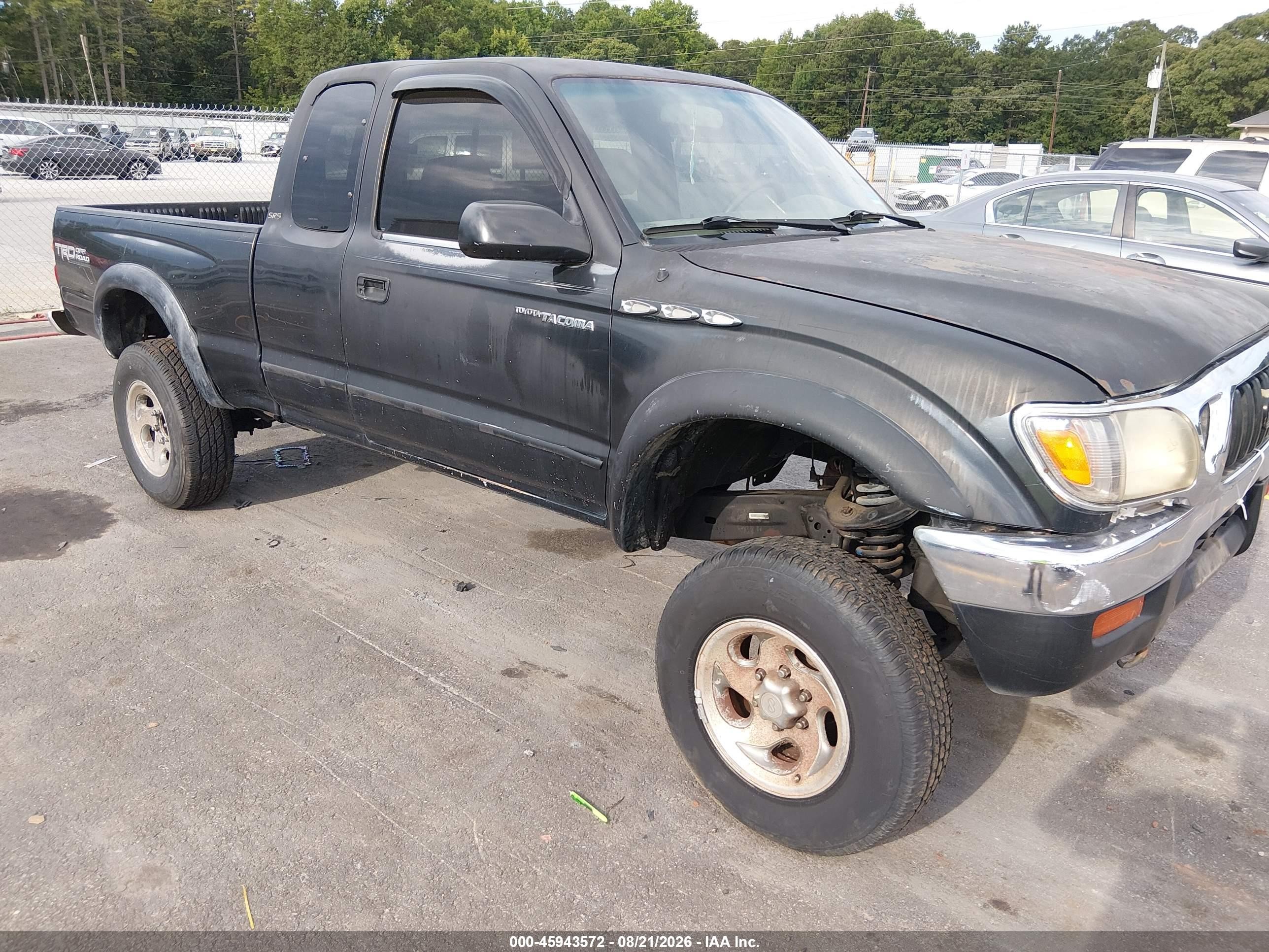 2002 Toyota Tacoma Prerunner Black vin: 5TESM92N42Z086376