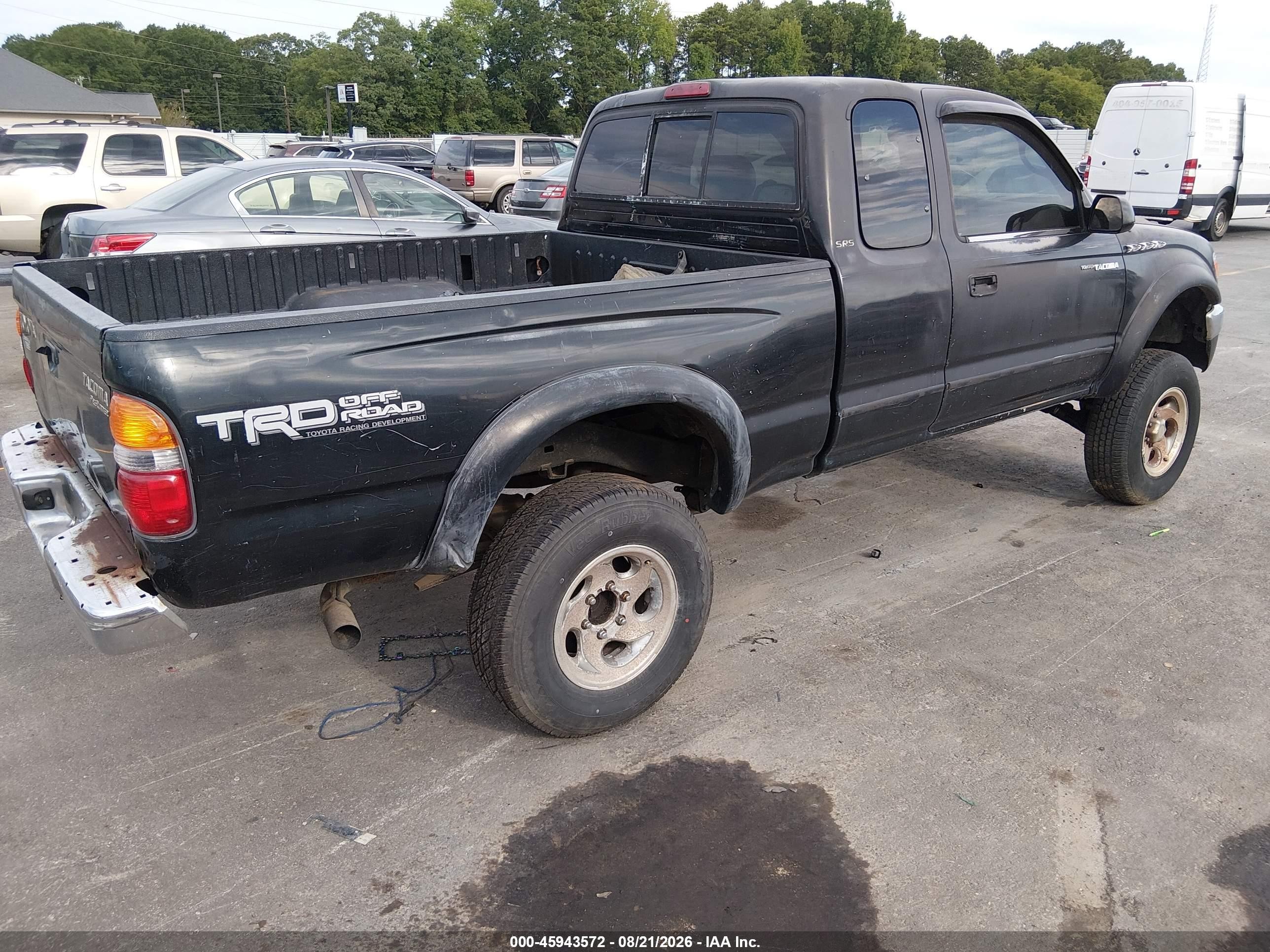 2002 Toyota Tacoma Prerunner Black vin: 5TESM92N42Z086376