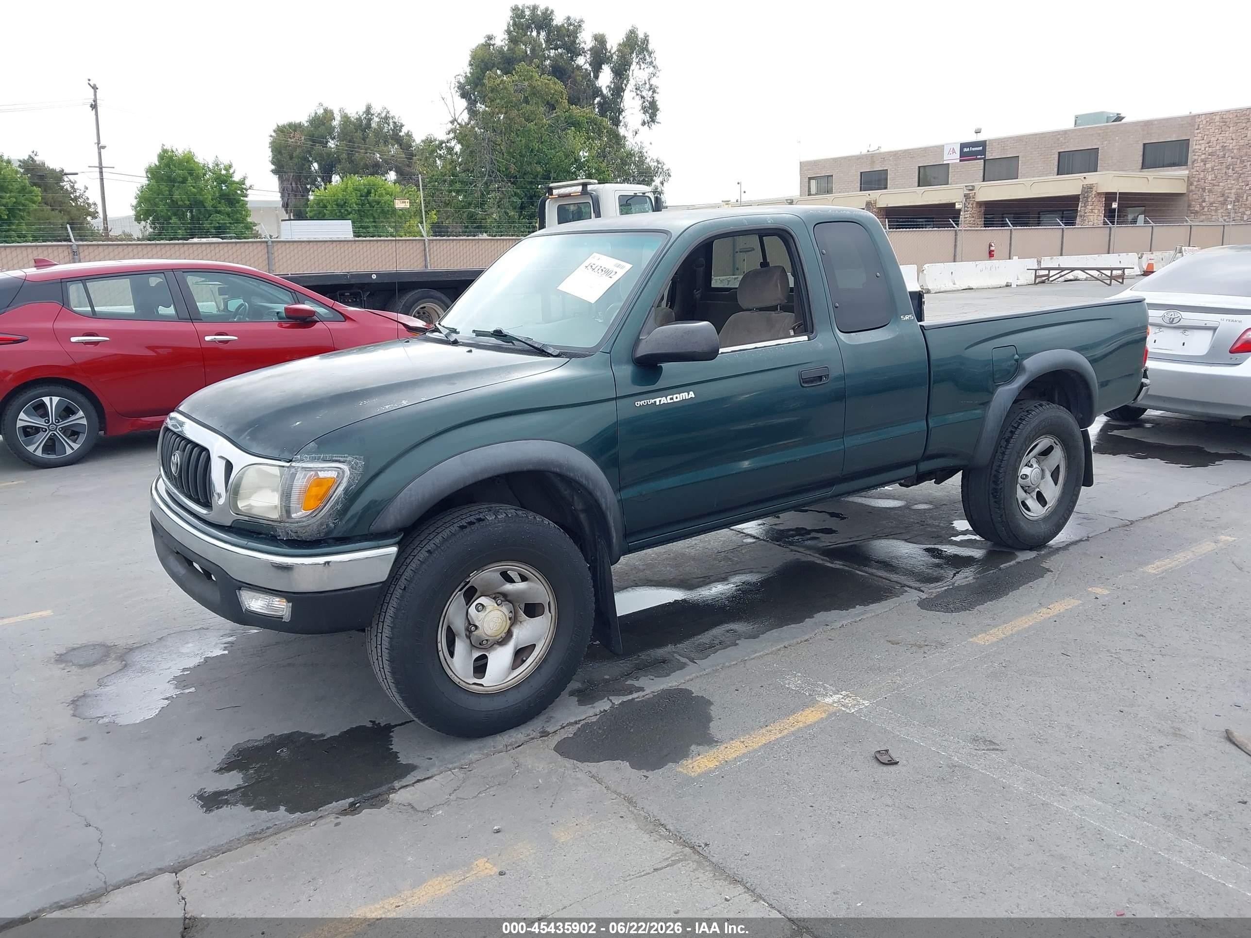 2004 Toyota Tacoma Prerunner Green vin: 5TESM92N54Z373700