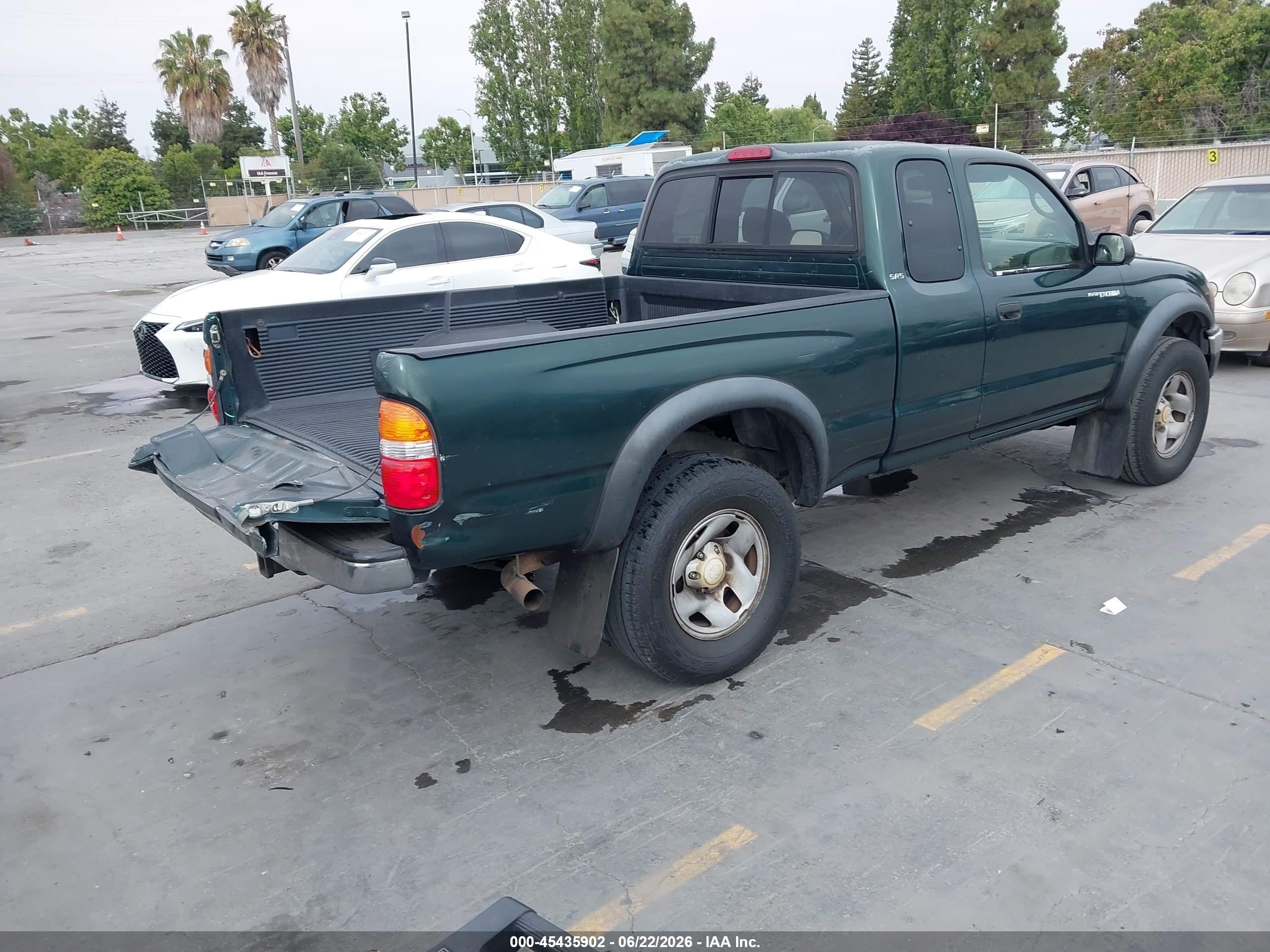 2004 Toyota Tacoma Prerunner Green vin: 5TESM92N54Z373700
