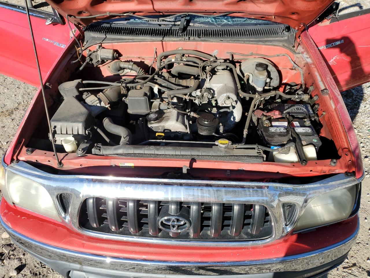 2002 Toyota Tacoma Xtracab Prerunner Красный vin: 5TESM92N62Z039267