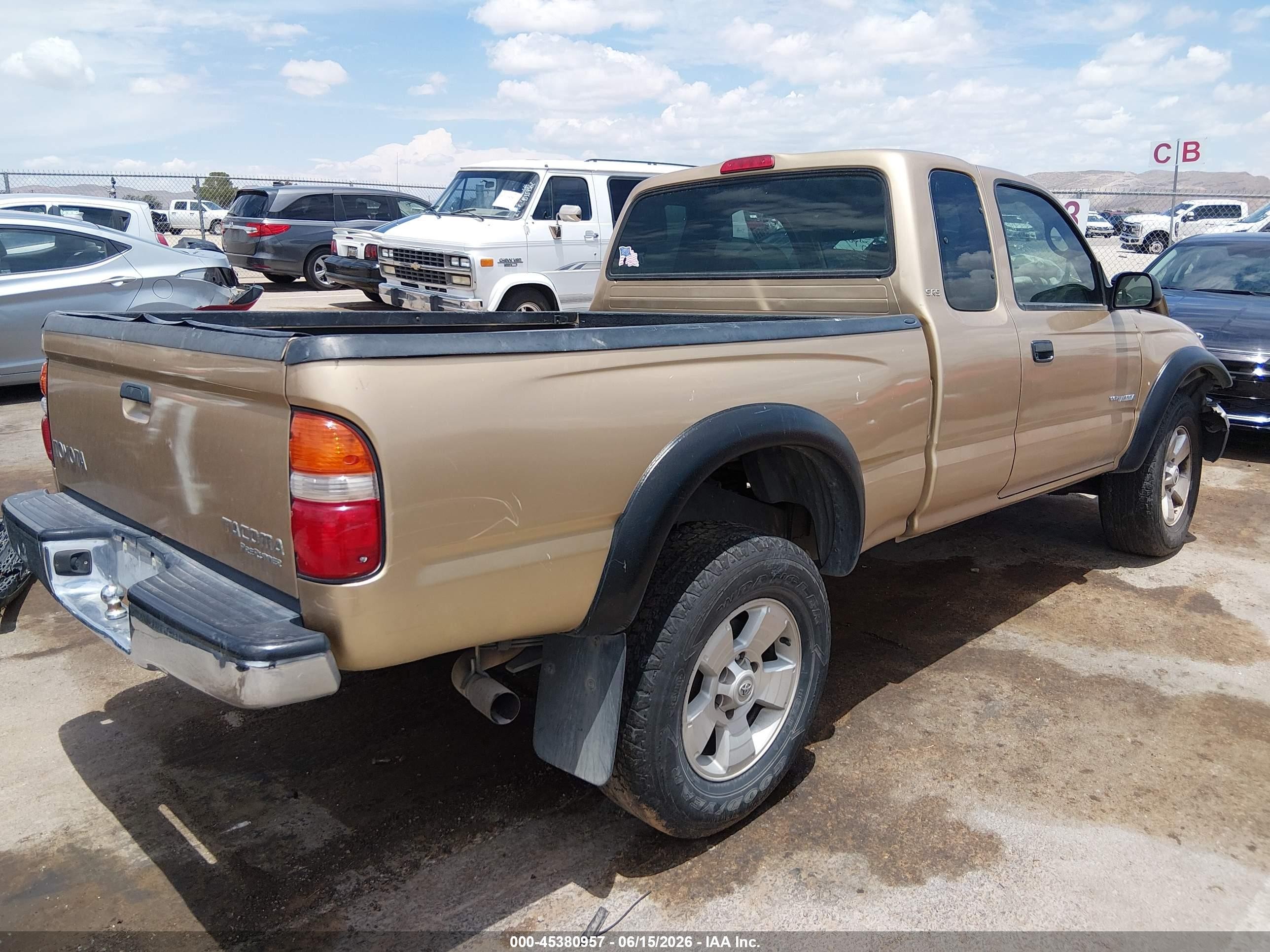 2004 Toyota Tacoma Prerunner Gold vin: 5TESM92N74Z458442