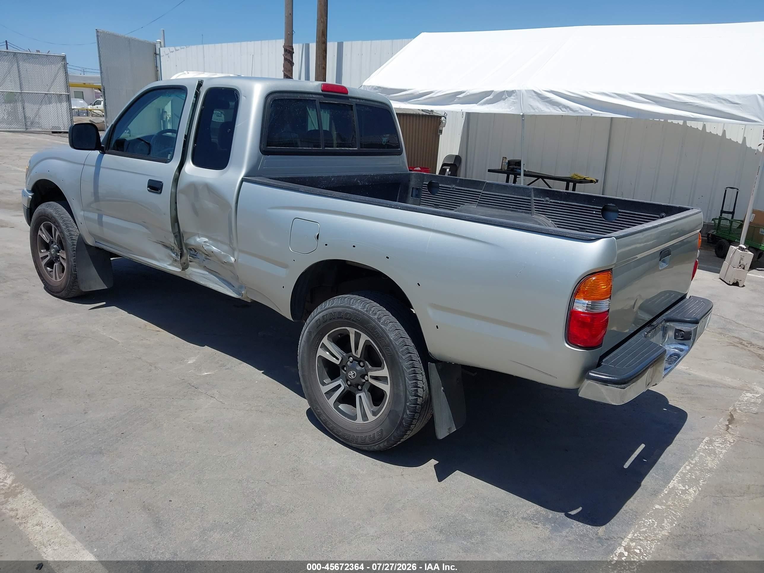 2001 Toyota Tacoma Prerunner Silver vin: 5TESM92N81Z843245