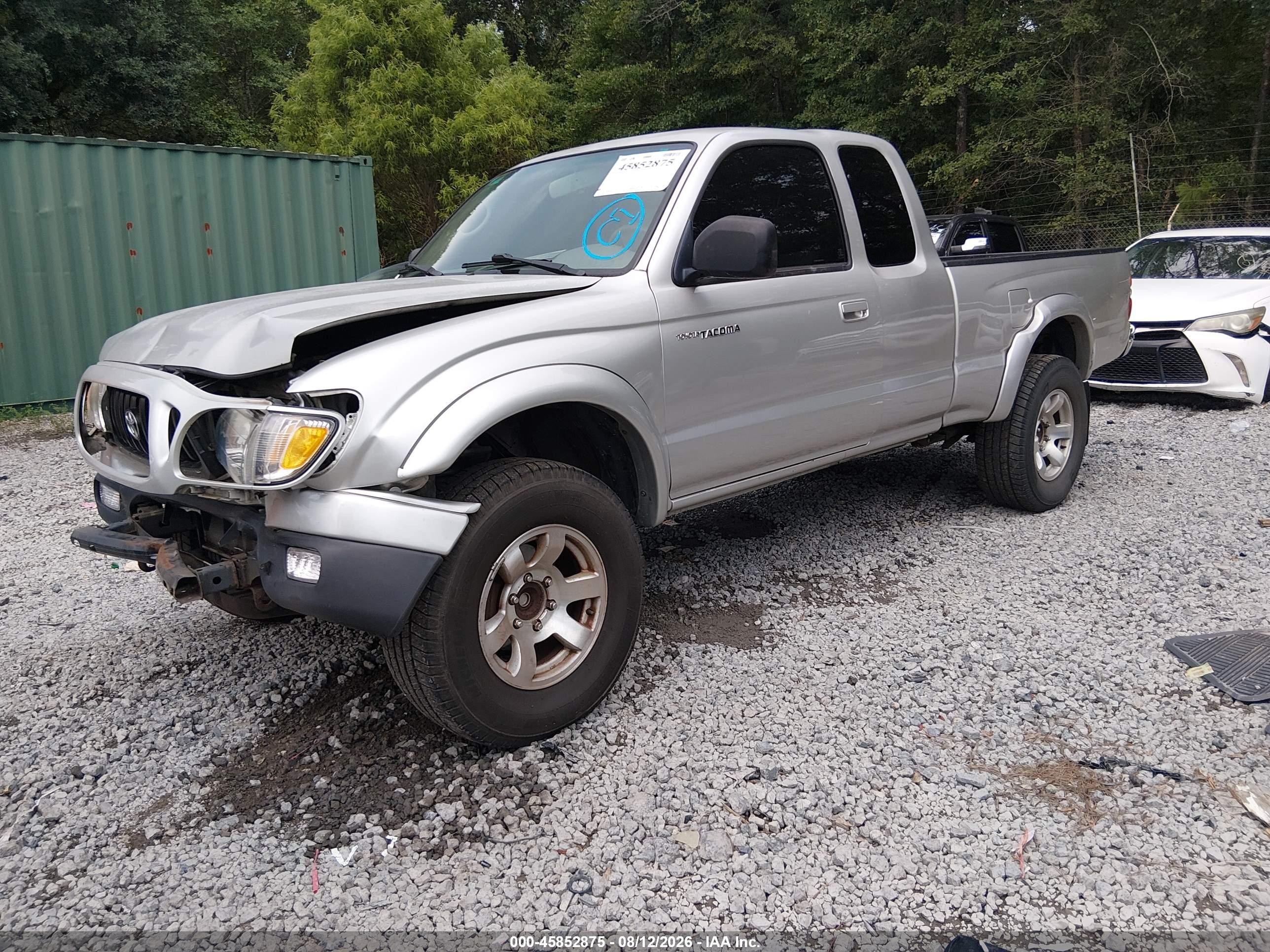 2002 Toyota Tacoma Prerunner Silver vin: 5TESM92N92Z130694