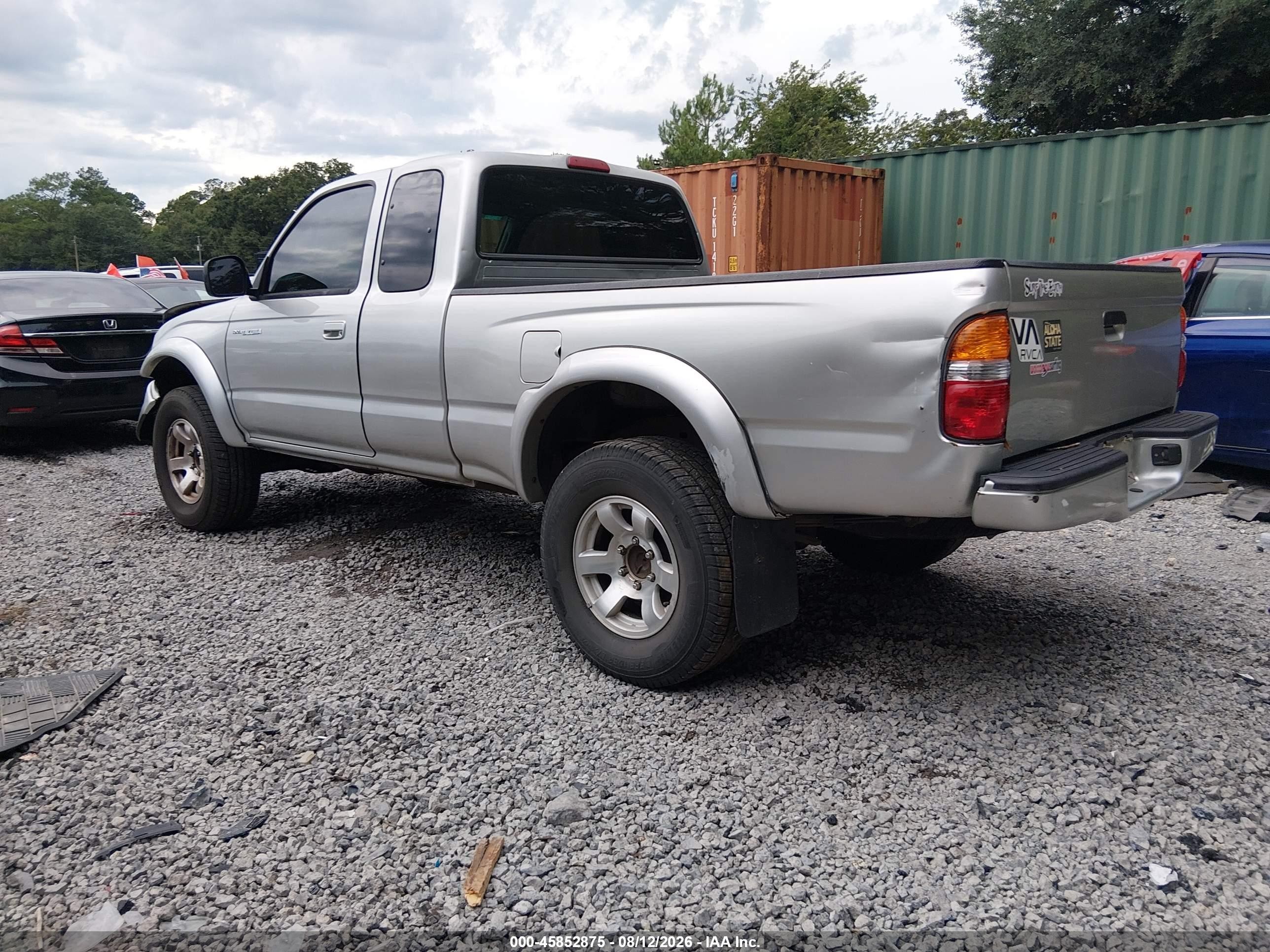 2002 Toyota Tacoma Prerunner Silver vin: 5TESM92N92Z130694