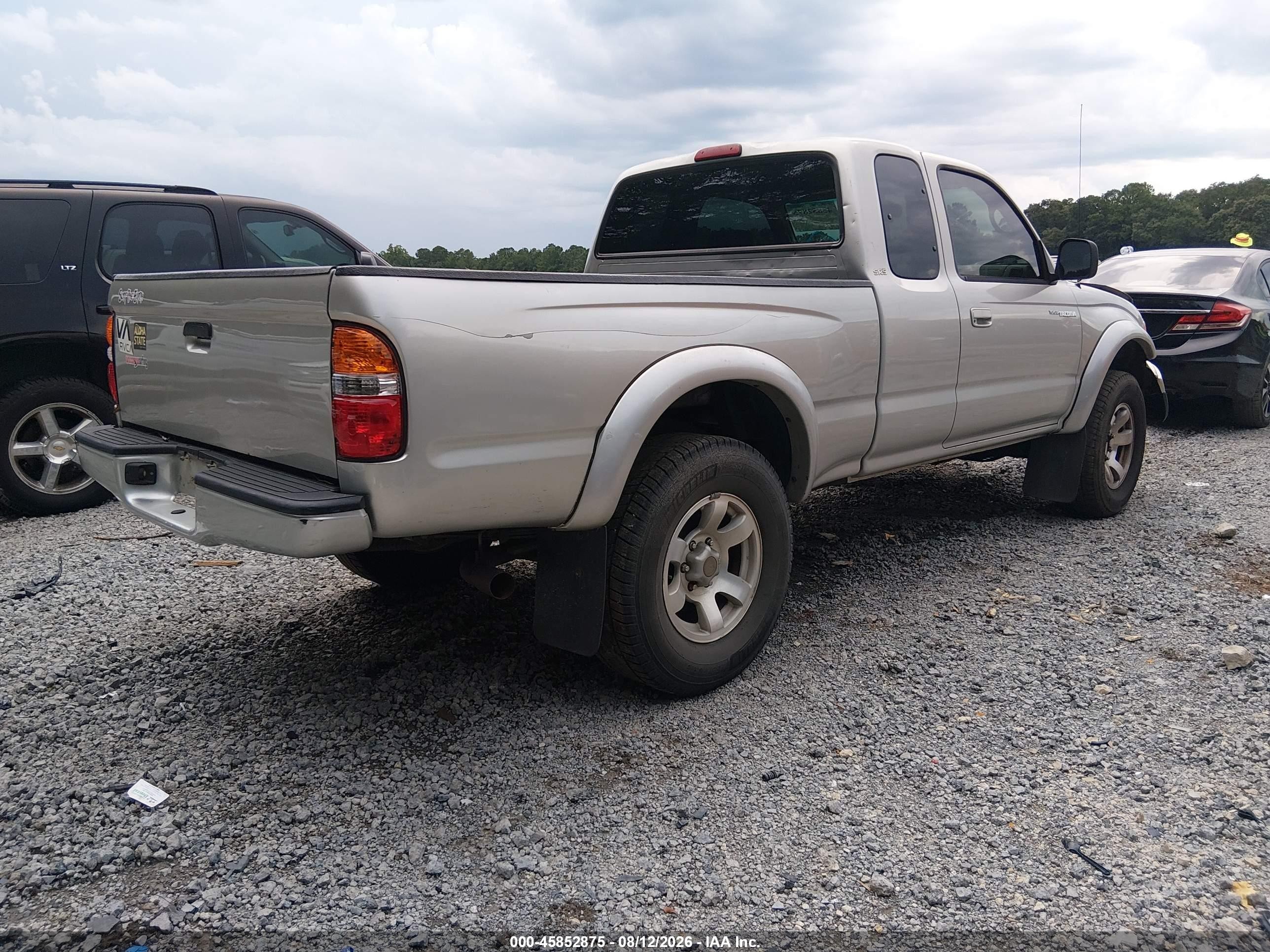 2002 Toyota Tacoma Prerunner Silver vin: 5TESM92N92Z130694