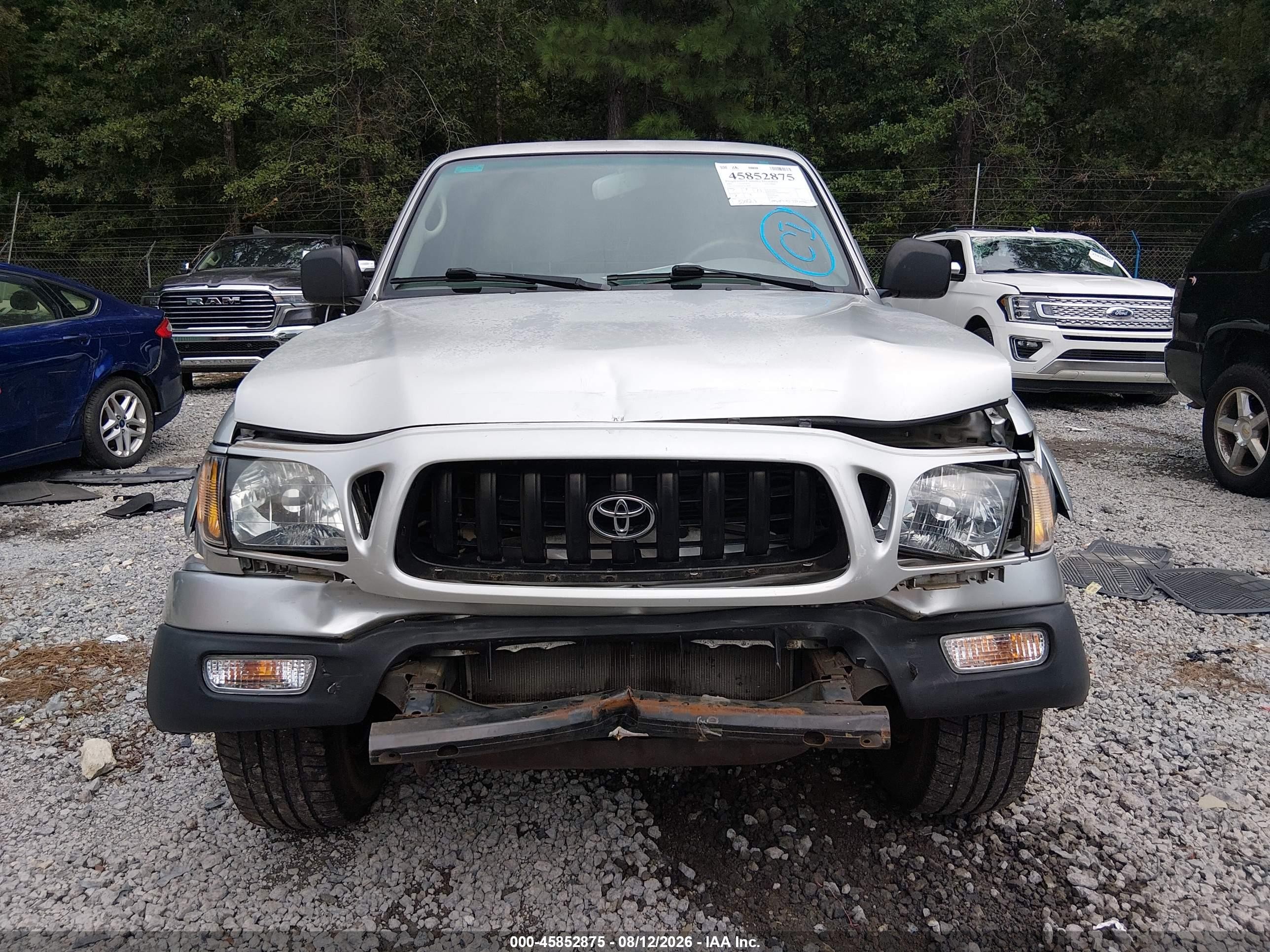 2002 Toyota Tacoma Prerunner Silver vin: 5TESM92N92Z130694