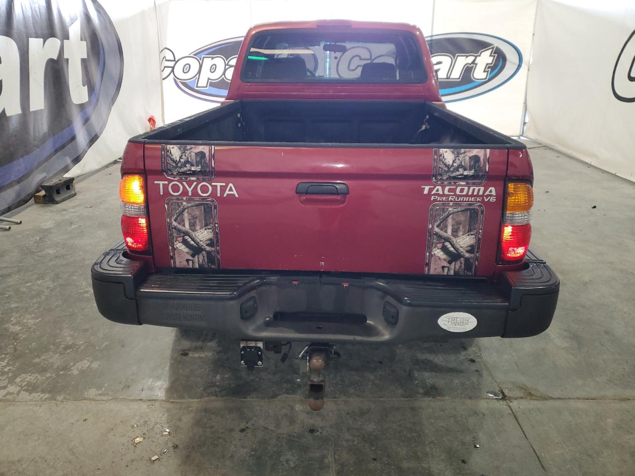 2001 Toyota Tacoma Xtracab Prerunner Maroon vin: 5TESN92N01Z859811 Damage: Tailgate, Dent(S) W/ Paint Dmg, 1 To 2 Inches