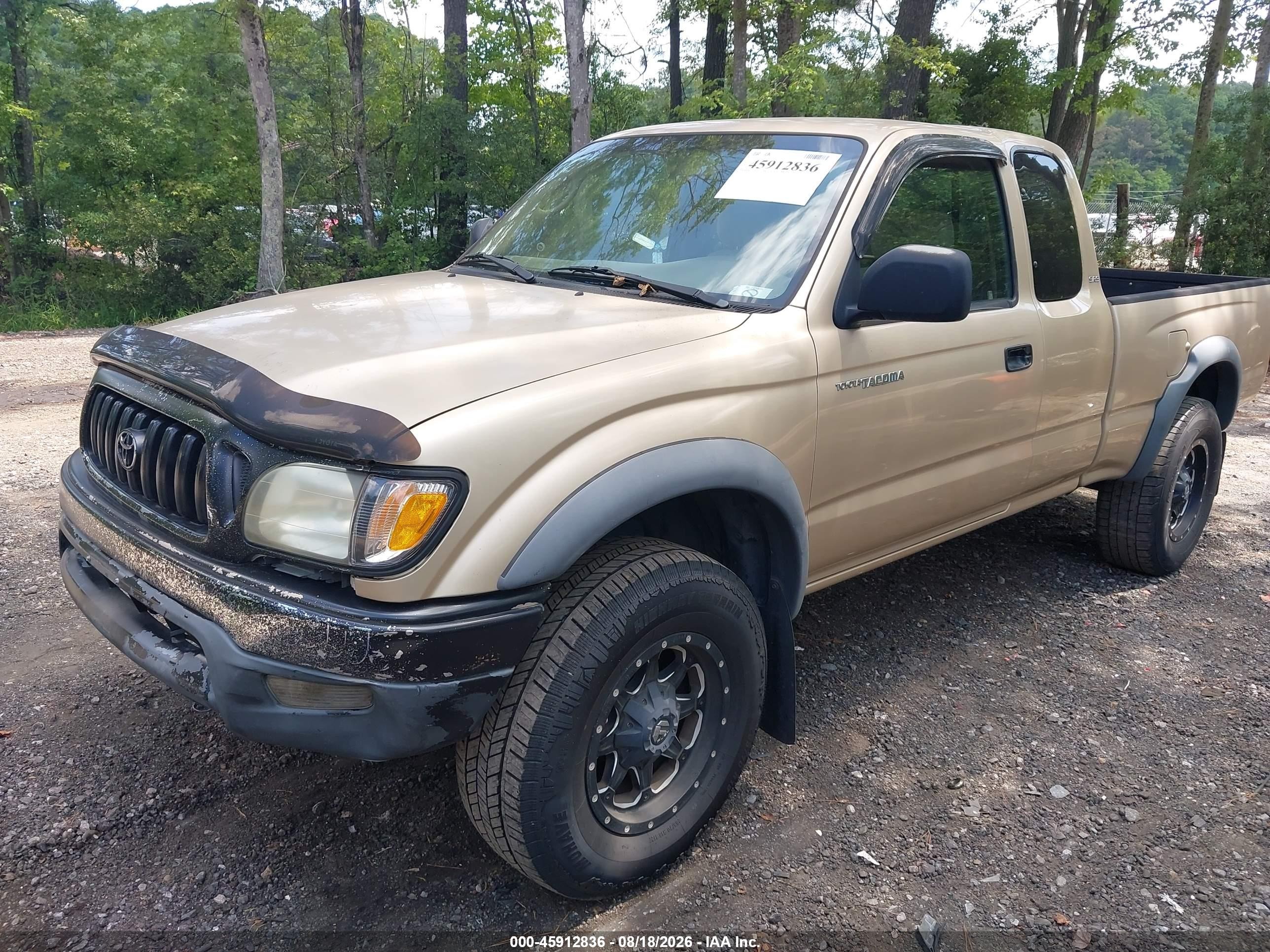 2001 Toyota Tacoma Prerunner V6 Золотой vin: 5TESN92N01Z872090
