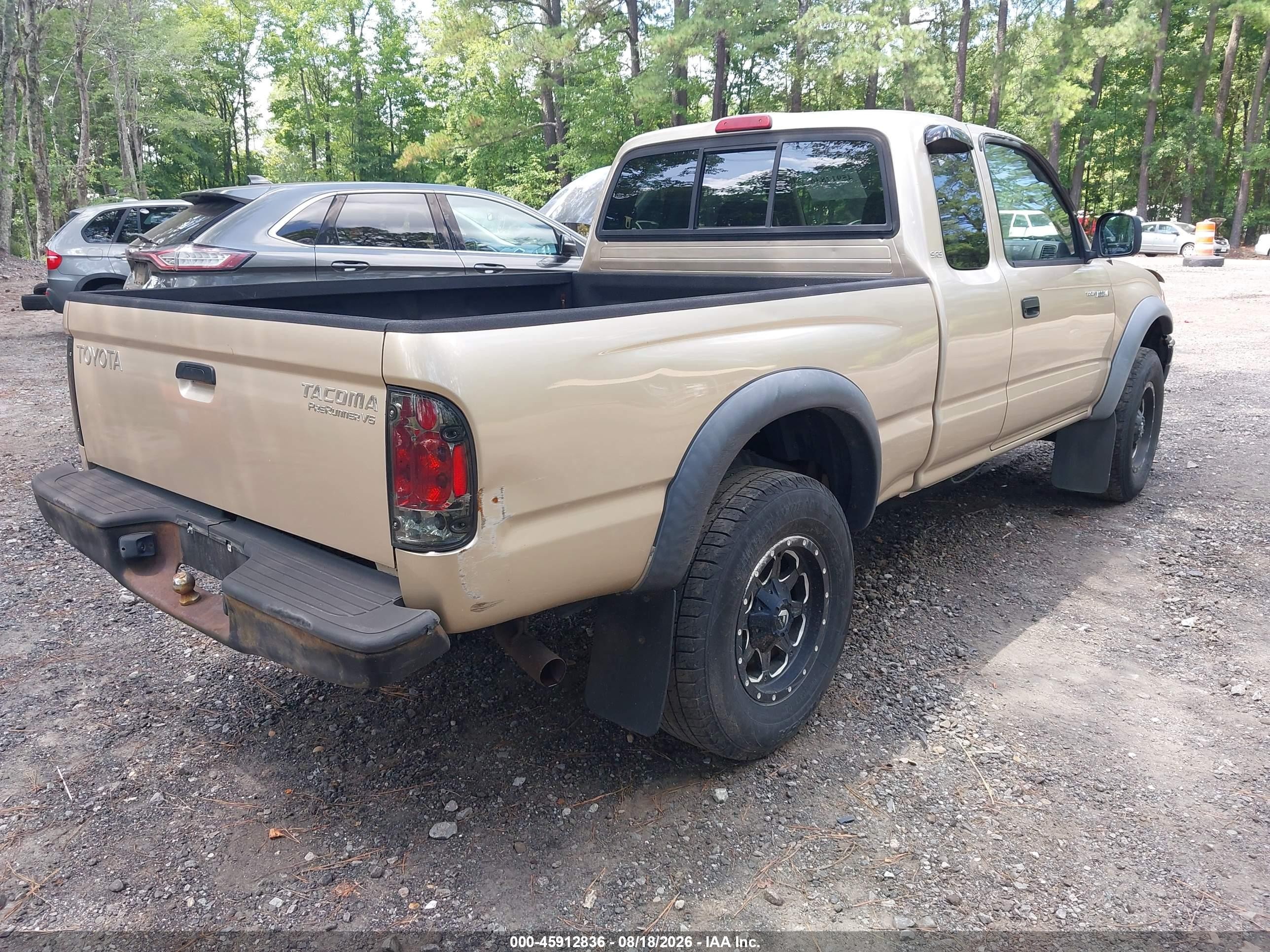 2001 Toyota Tacoma Prerunner V6 Золотой vin: 5TESN92N01Z872090