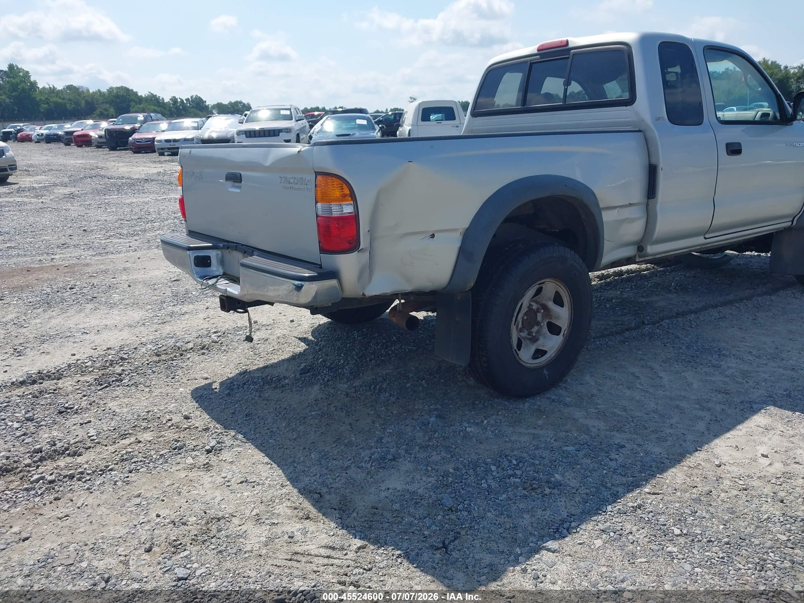 2002 Toyota Tacoma Prerunner V6 Silver vin: 5TESN92N02Z036832