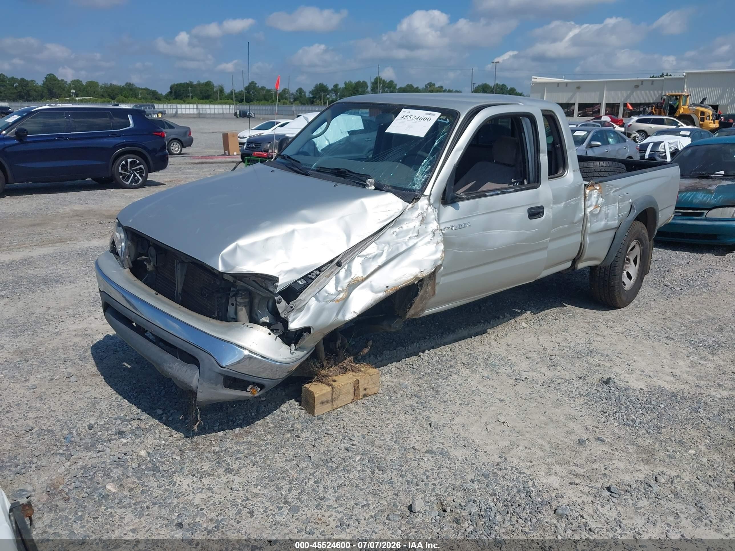 2002 Toyota Tacoma Prerunner V6 Silver vin: 5TESN92N02Z036832