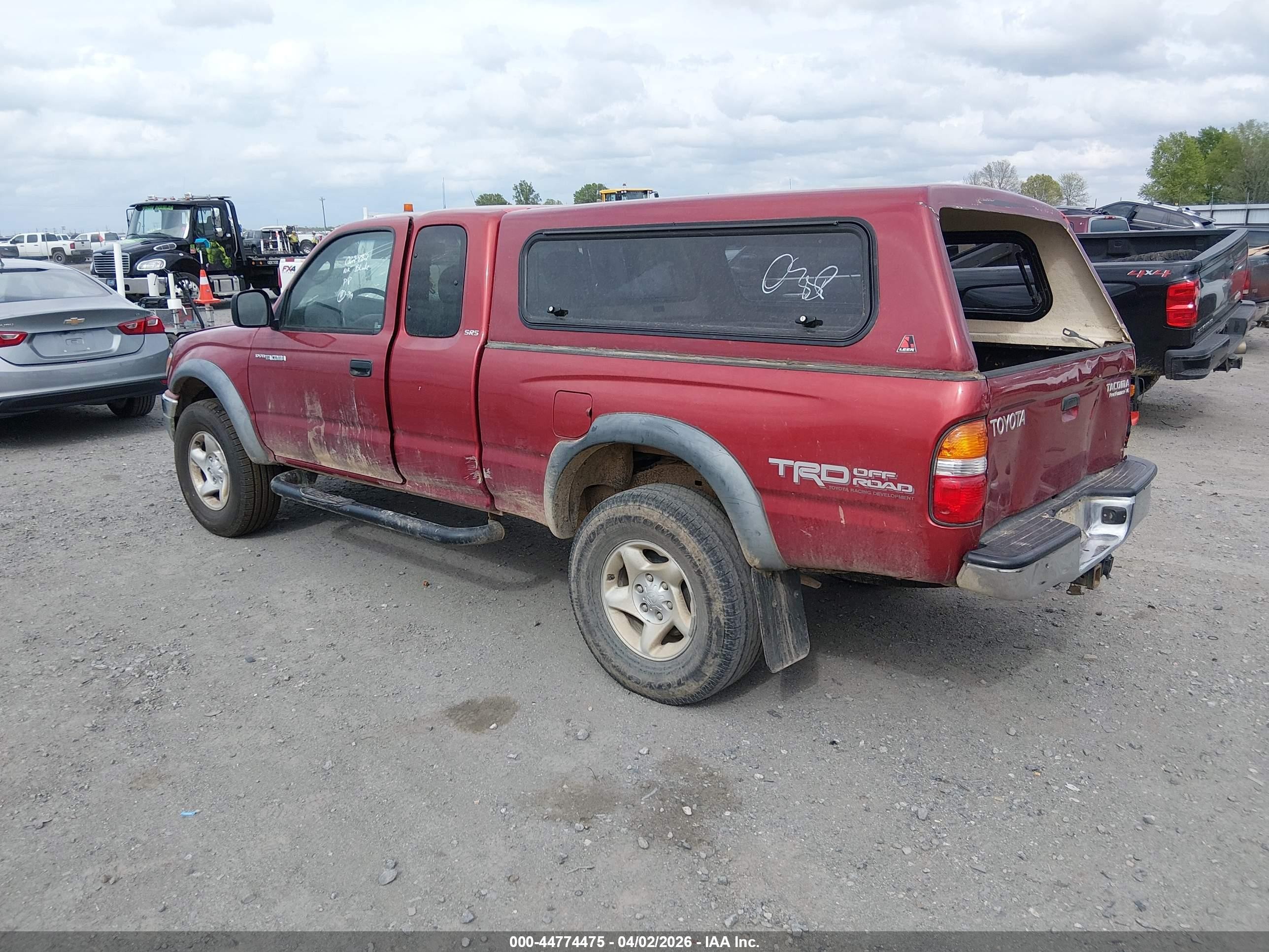 2002 Toyota Tacoma Prerunner V6 Красный vin: 5TESN92N22Z062882