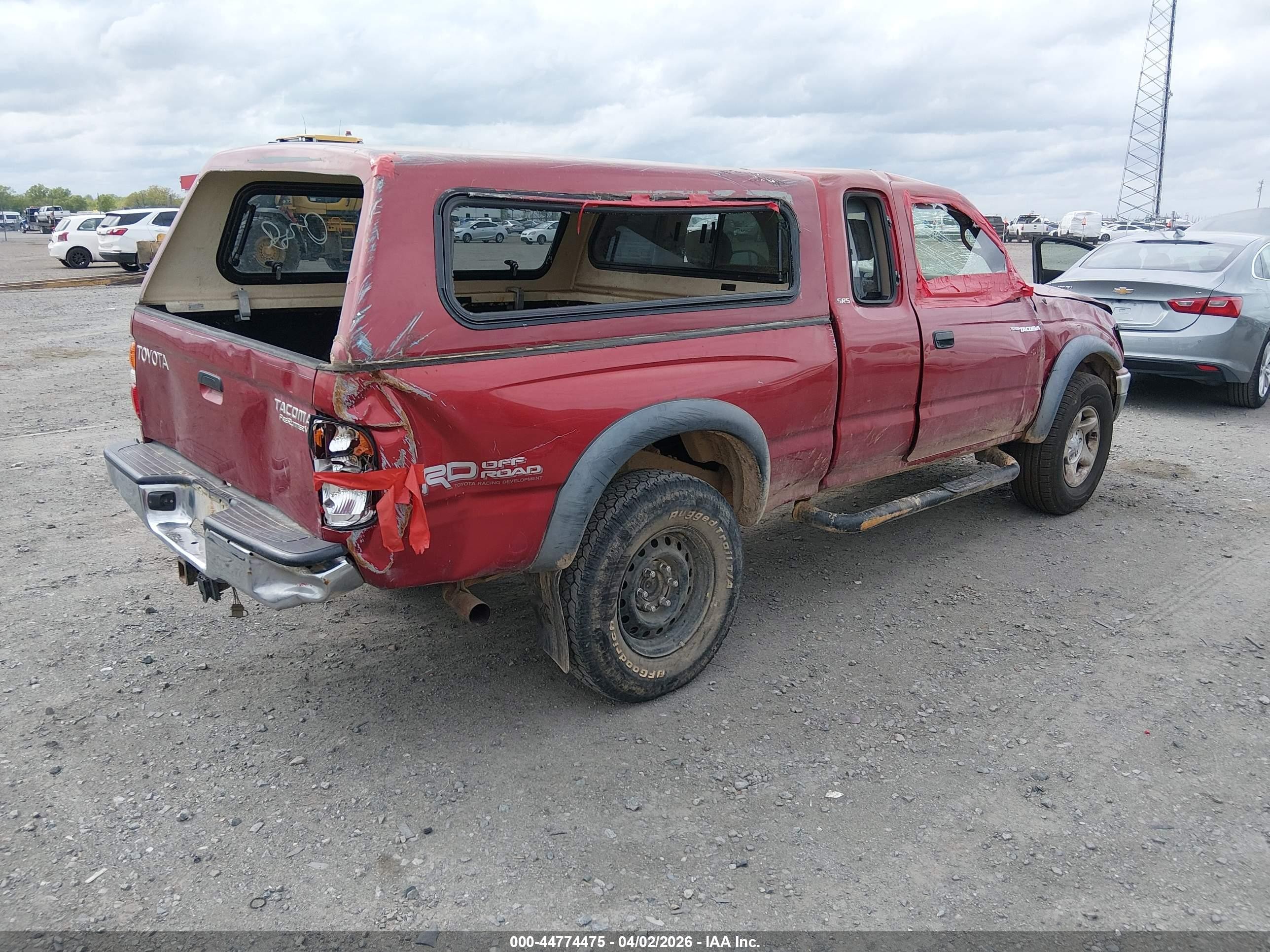 2002 Toyota Tacoma Prerunner V6 Красный vin: 5TESN92N22Z062882