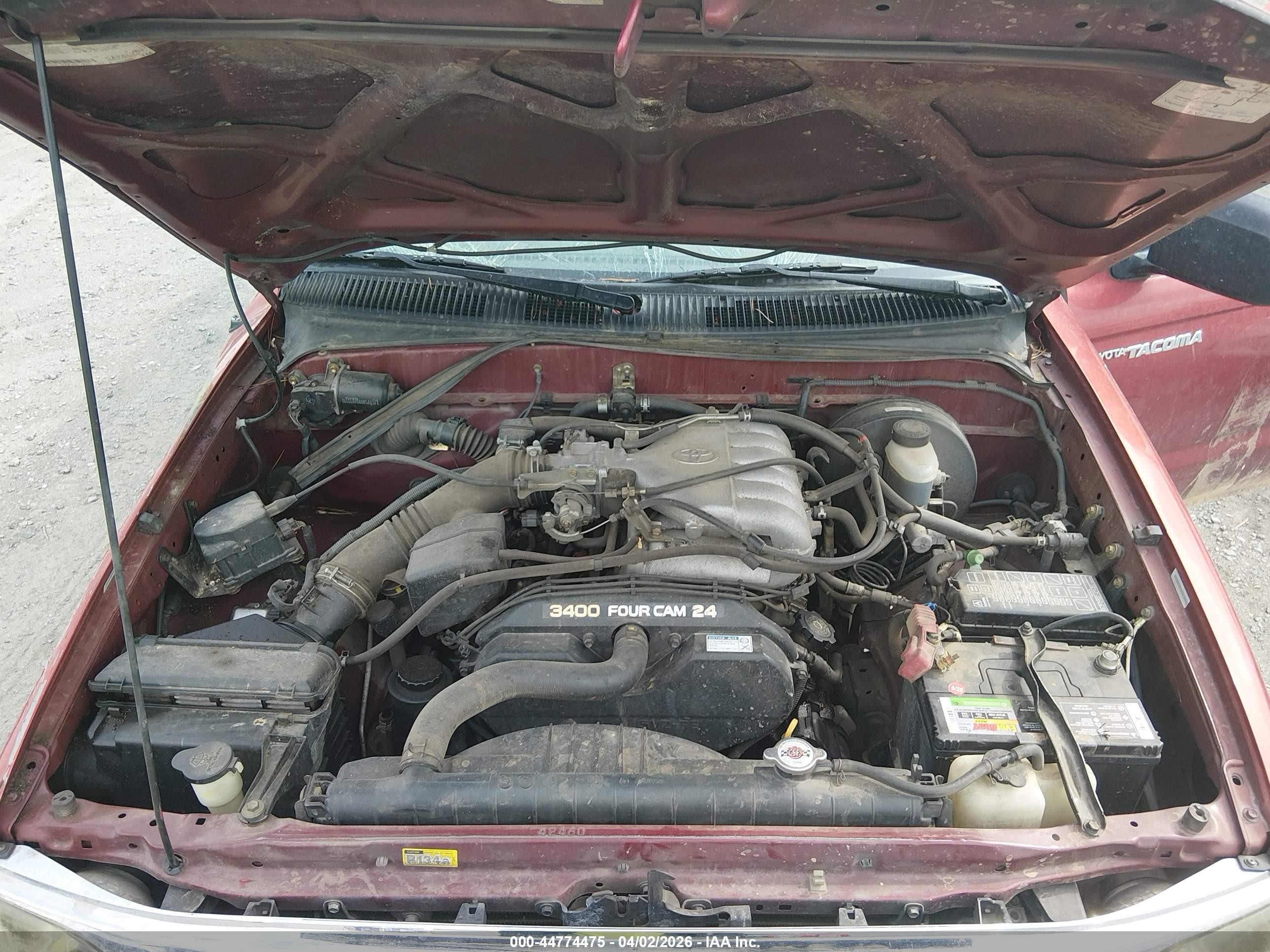 2002 Toyota Tacoma Prerunner V6 Красный vin: 5TESN92N22Z062882
