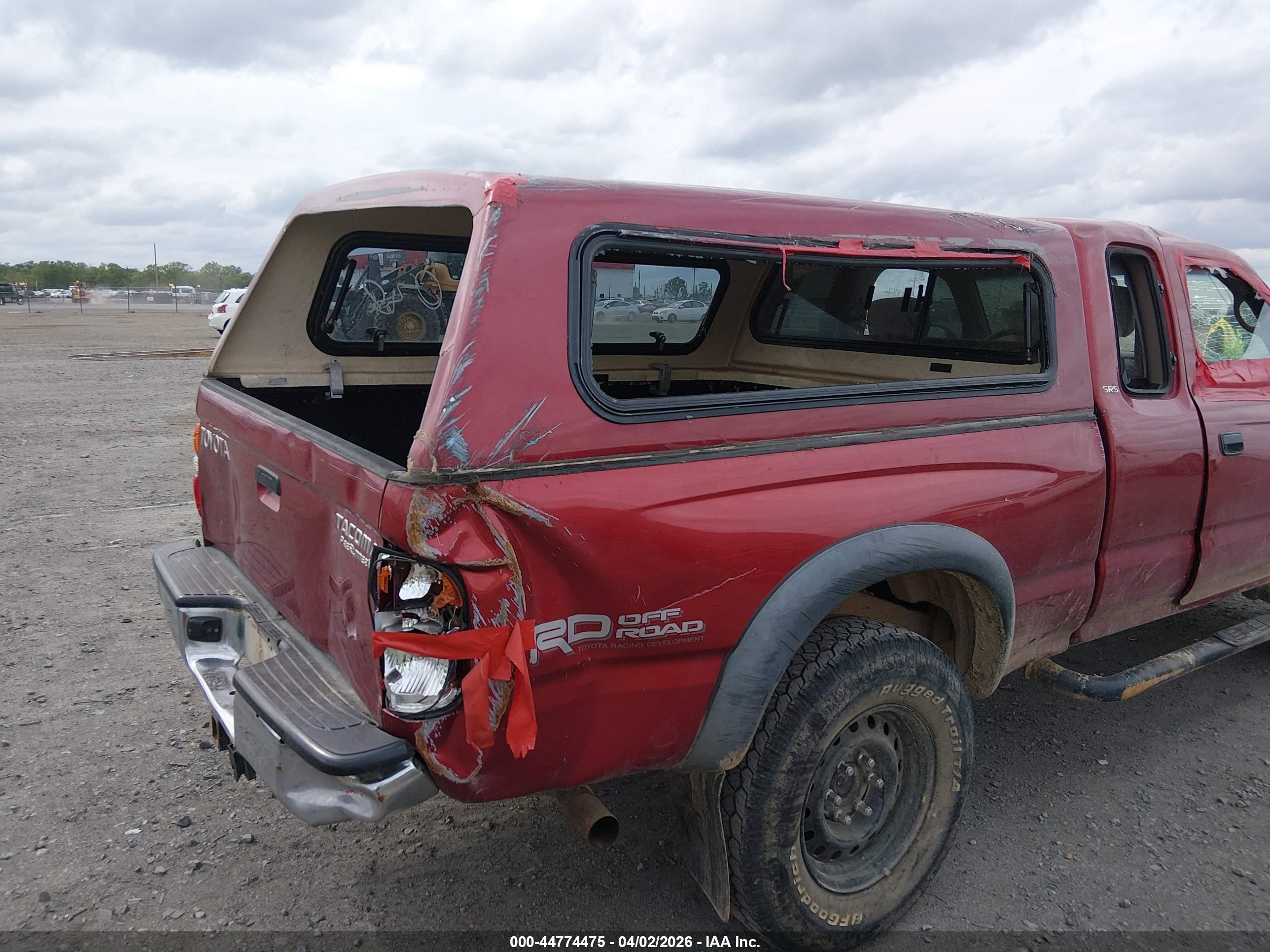 2002 Toyota Tacoma Prerunner V6 Красный vin: 5TESN92N22Z062882