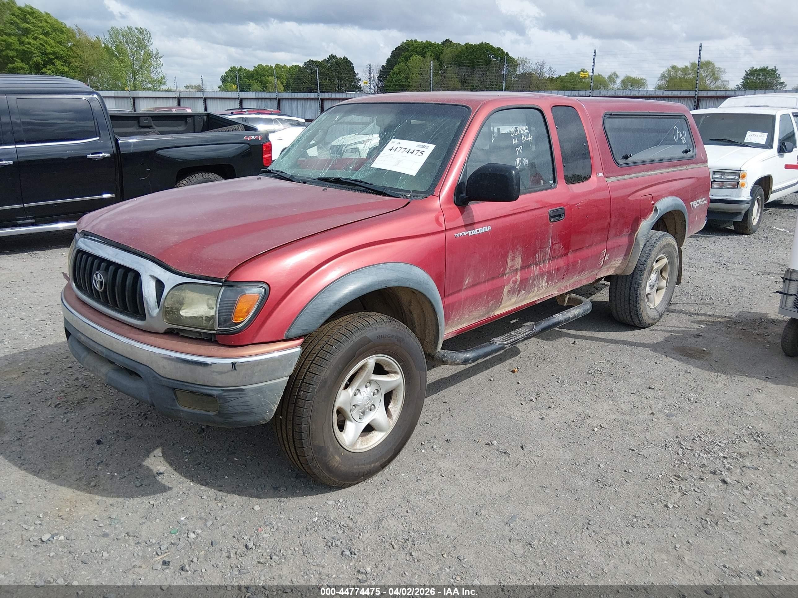 2002 Toyota Tacoma Prerunner V6 Красный vin: 5TESN92N22Z062882