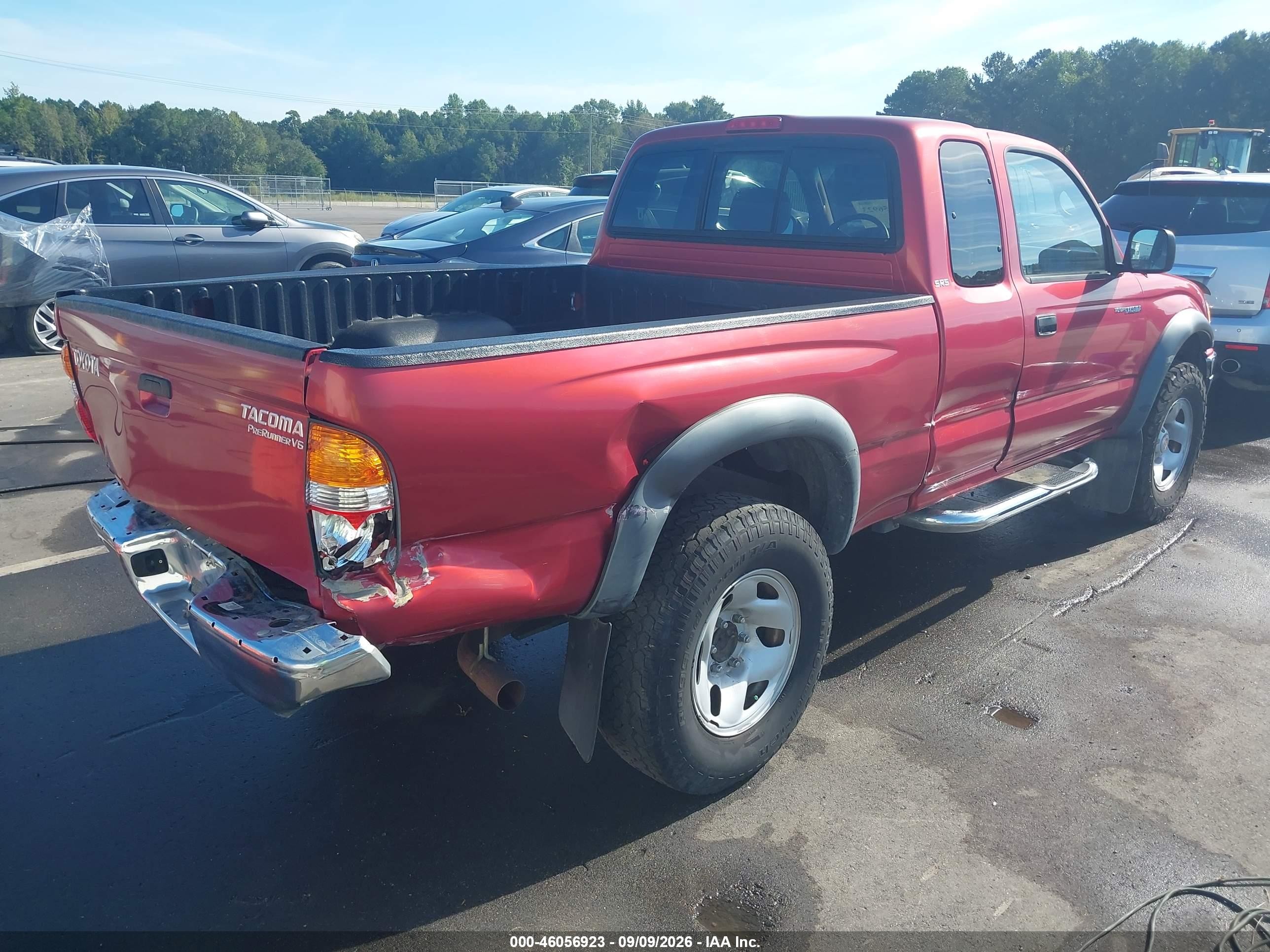 2003 Toyota Tacoma Prerunner V6 Red vin: 5TESN92N23Z158593