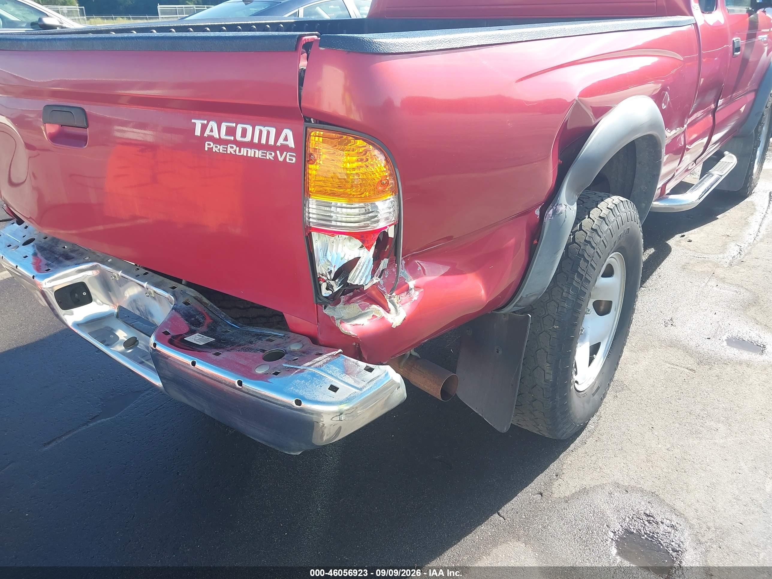 2003 Toyota Tacoma Prerunner V6 Red vin: 5TESN92N23Z158593