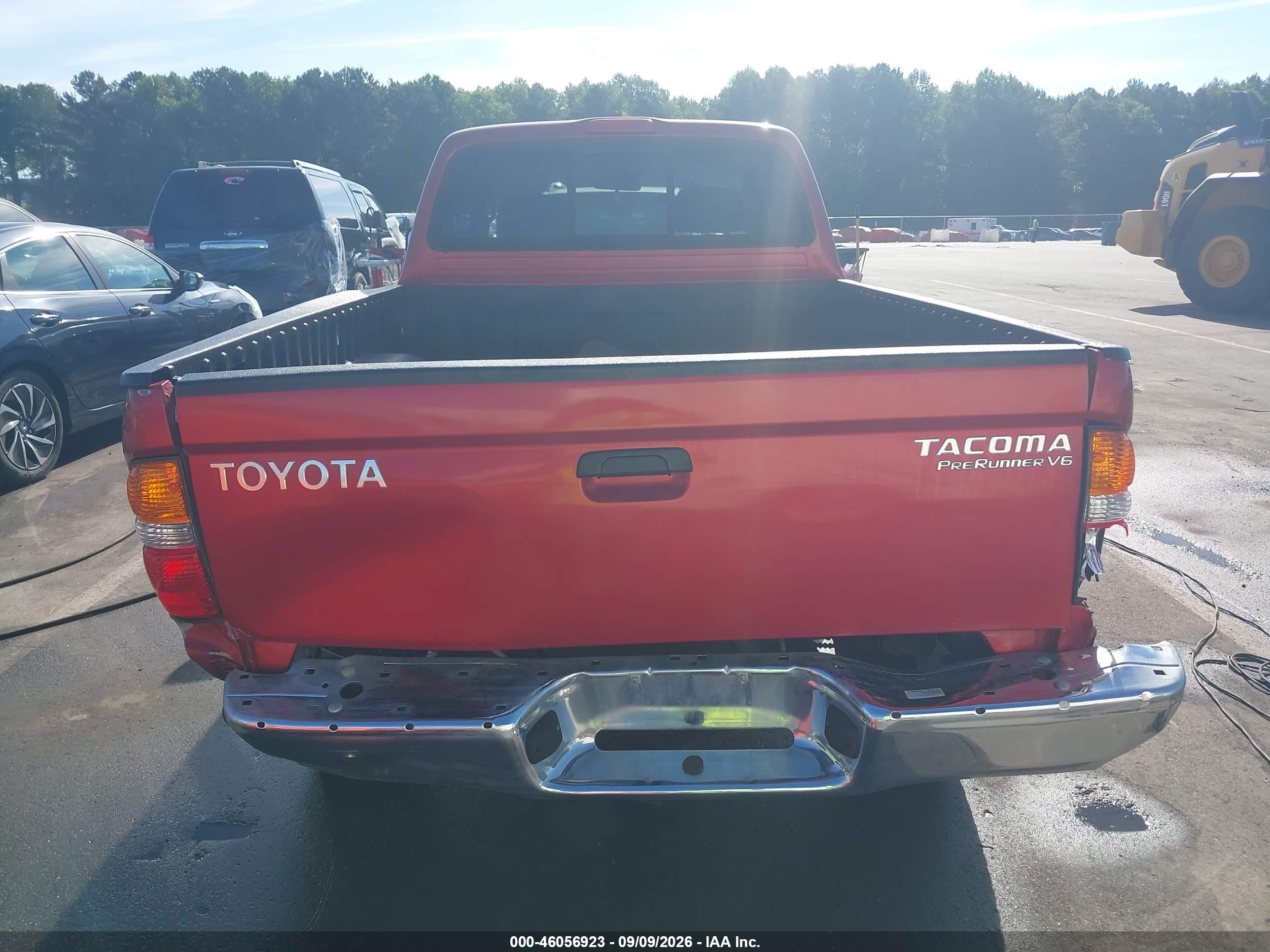 2003 Toyota Tacoma Prerunner V6 Red vin: 5TESN92N23Z158593