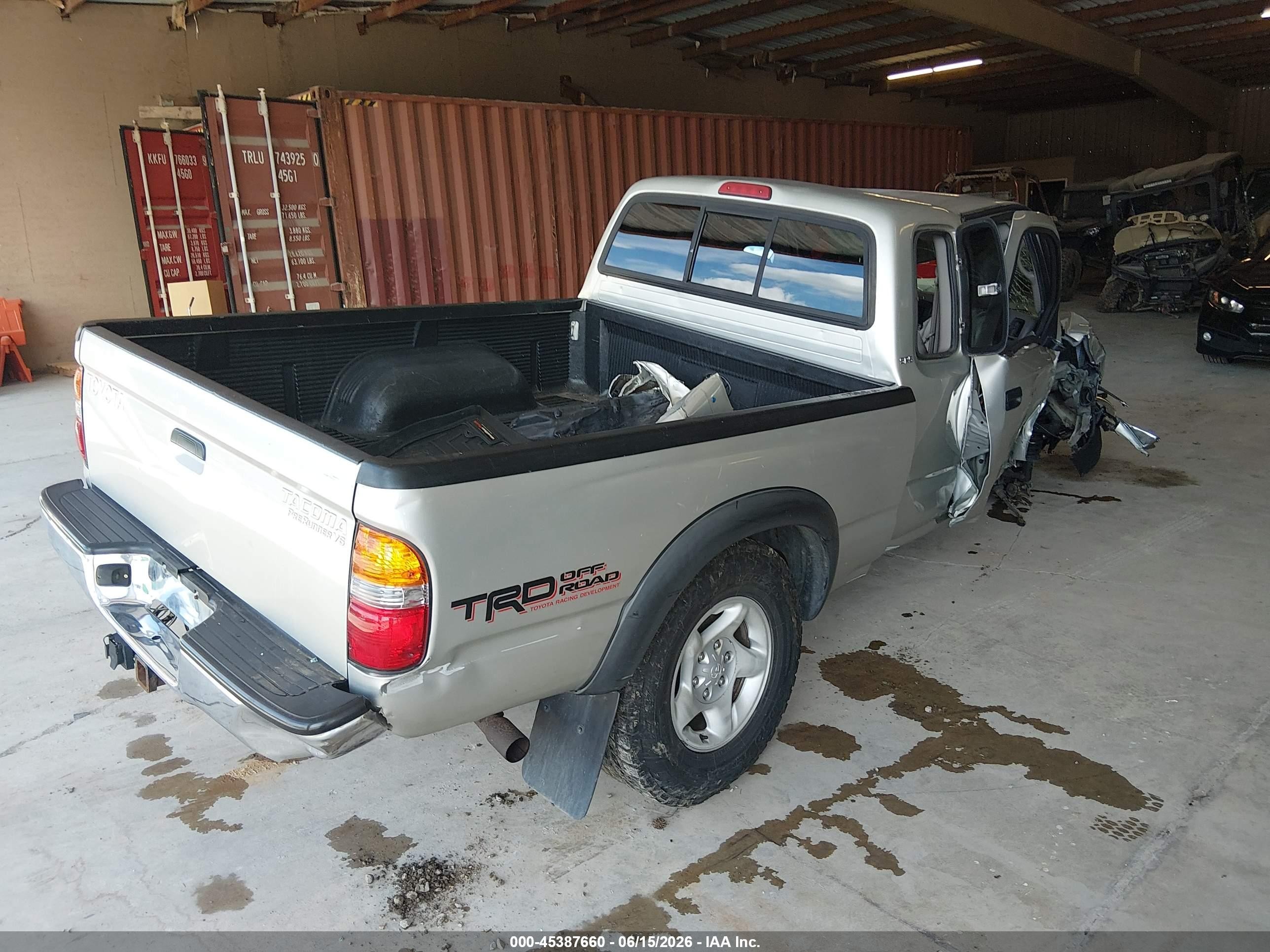 2003 Toyota Tacoma Prerunner V6 Silver vin: 5TESN92N23Z278541
