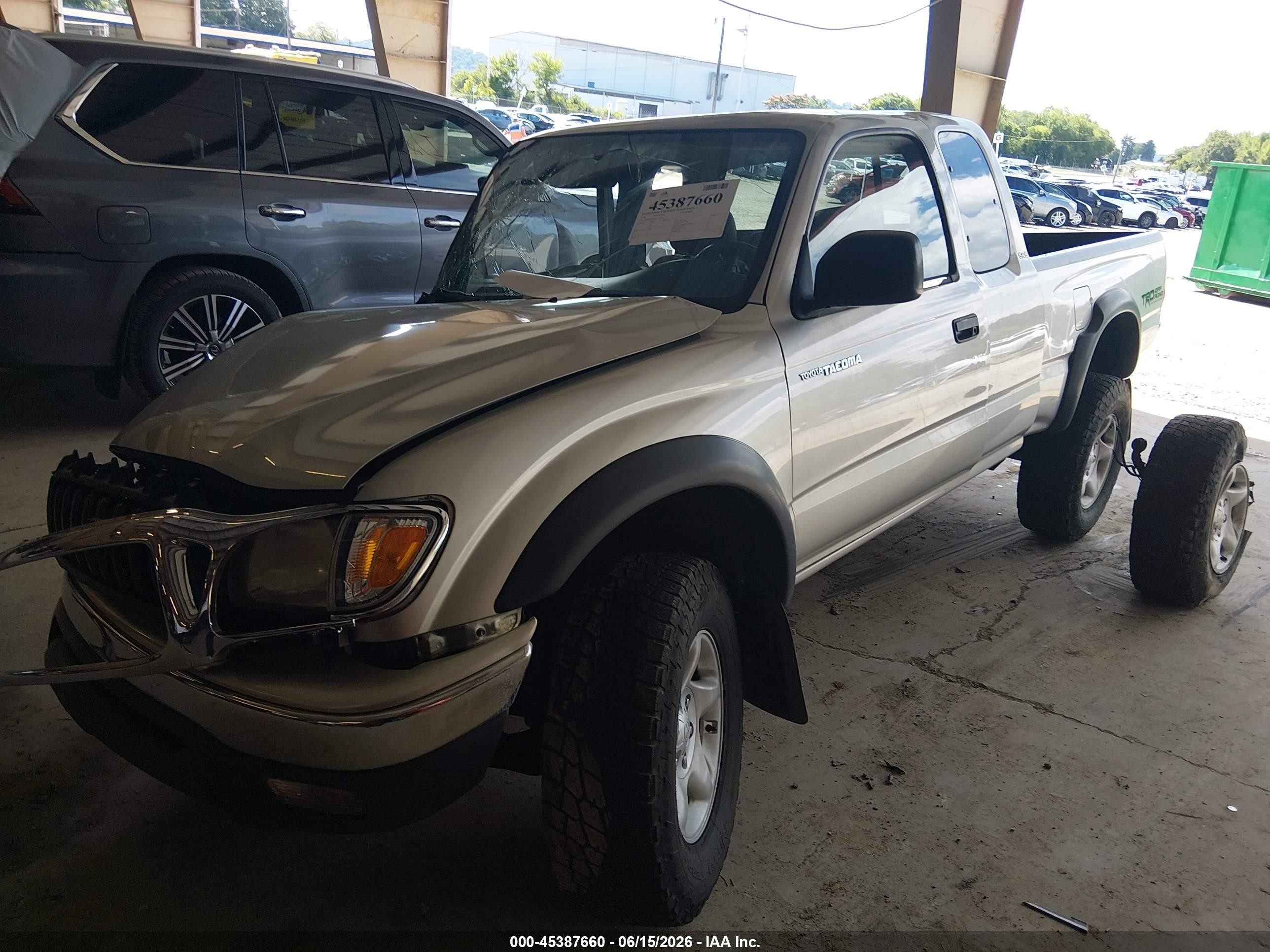2003 Toyota Tacoma Prerunner V6 Silver vin: 5TESN92N23Z278541