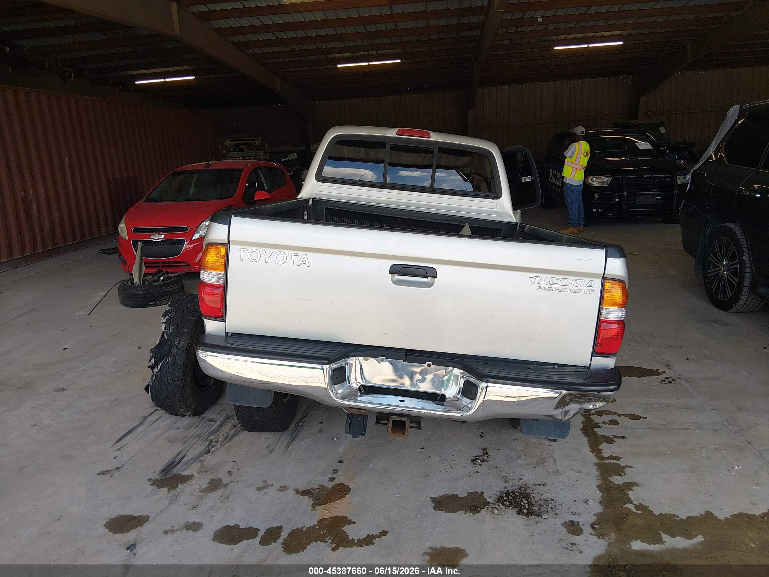 2003 Toyota Tacoma Prerunner V6 Silver vin: 5TESN92N23Z278541
