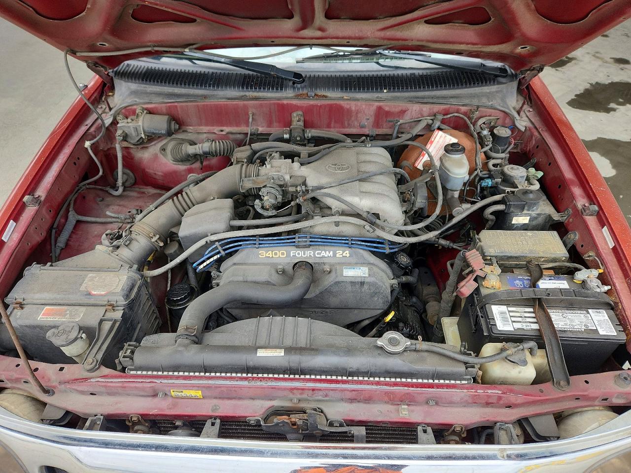 2001 Toyota Tacoma Xtracab Prerunner Красный vin: 5TESN92N31Z730350