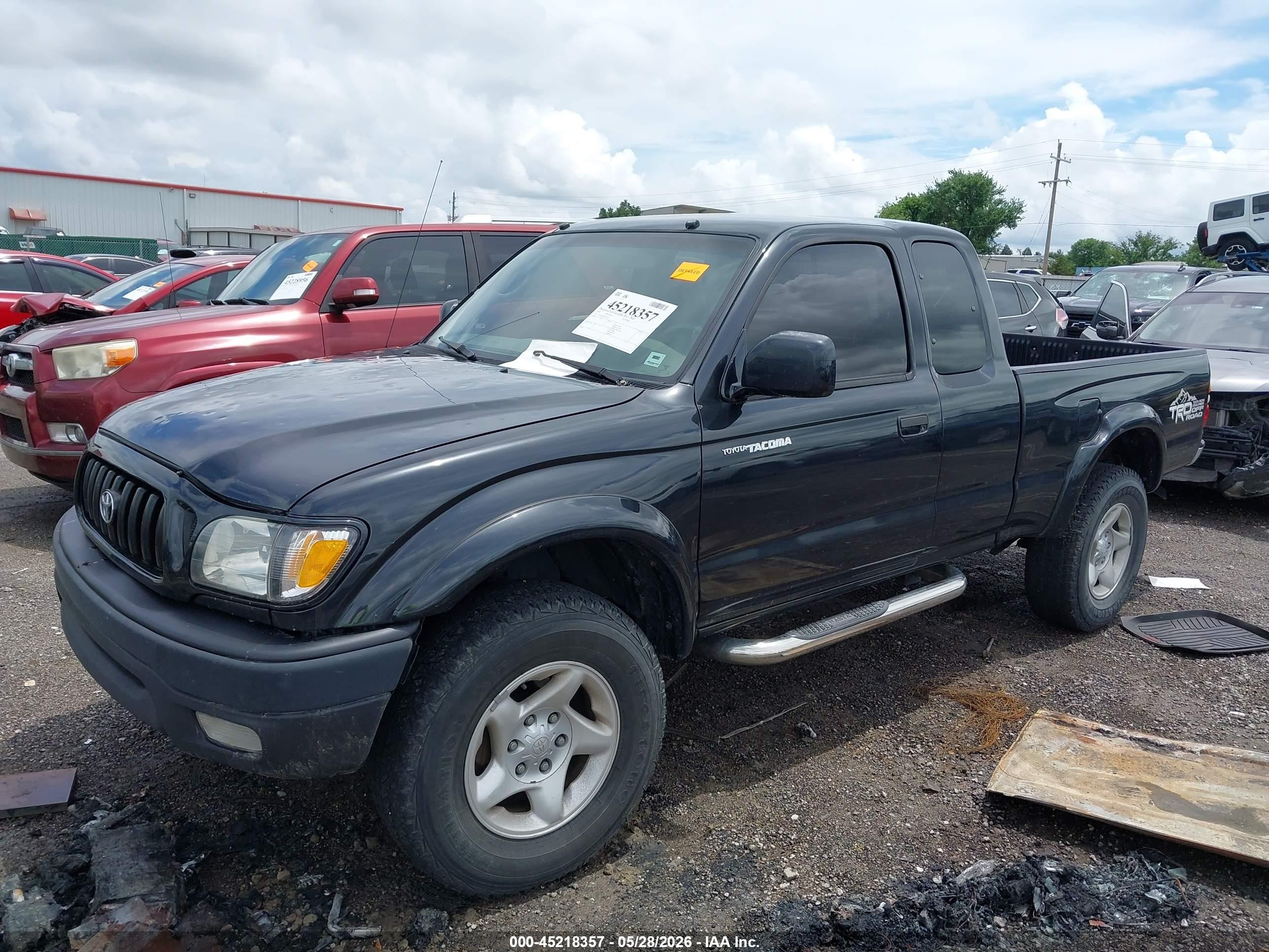 2003 Toyota Tacoma Xtracab Prerunner Black vin: 5TESN92N33Z223211