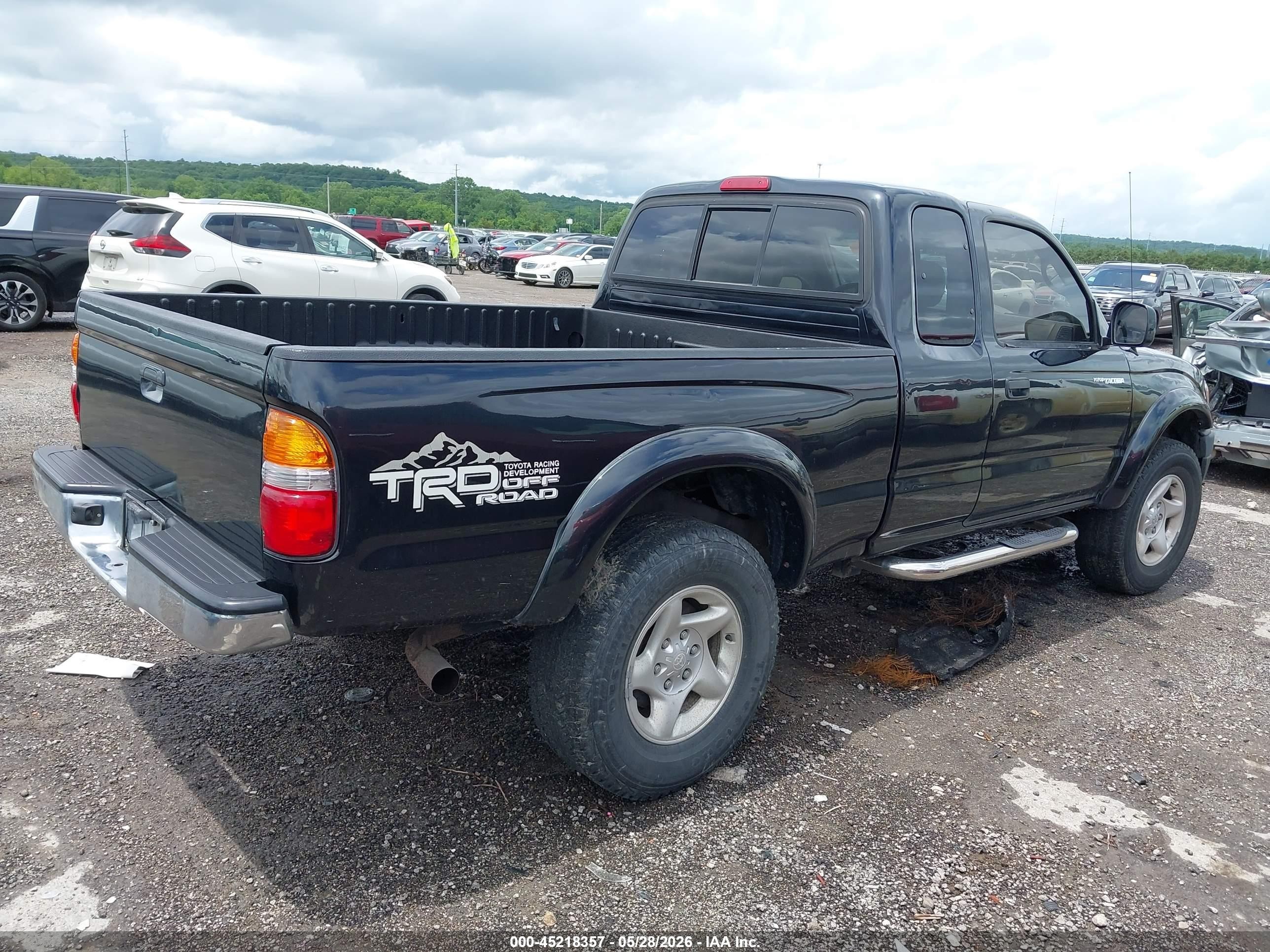 2003 Toyota Tacoma Xtracab Prerunner Black vin: 5TESN92N33Z223211
