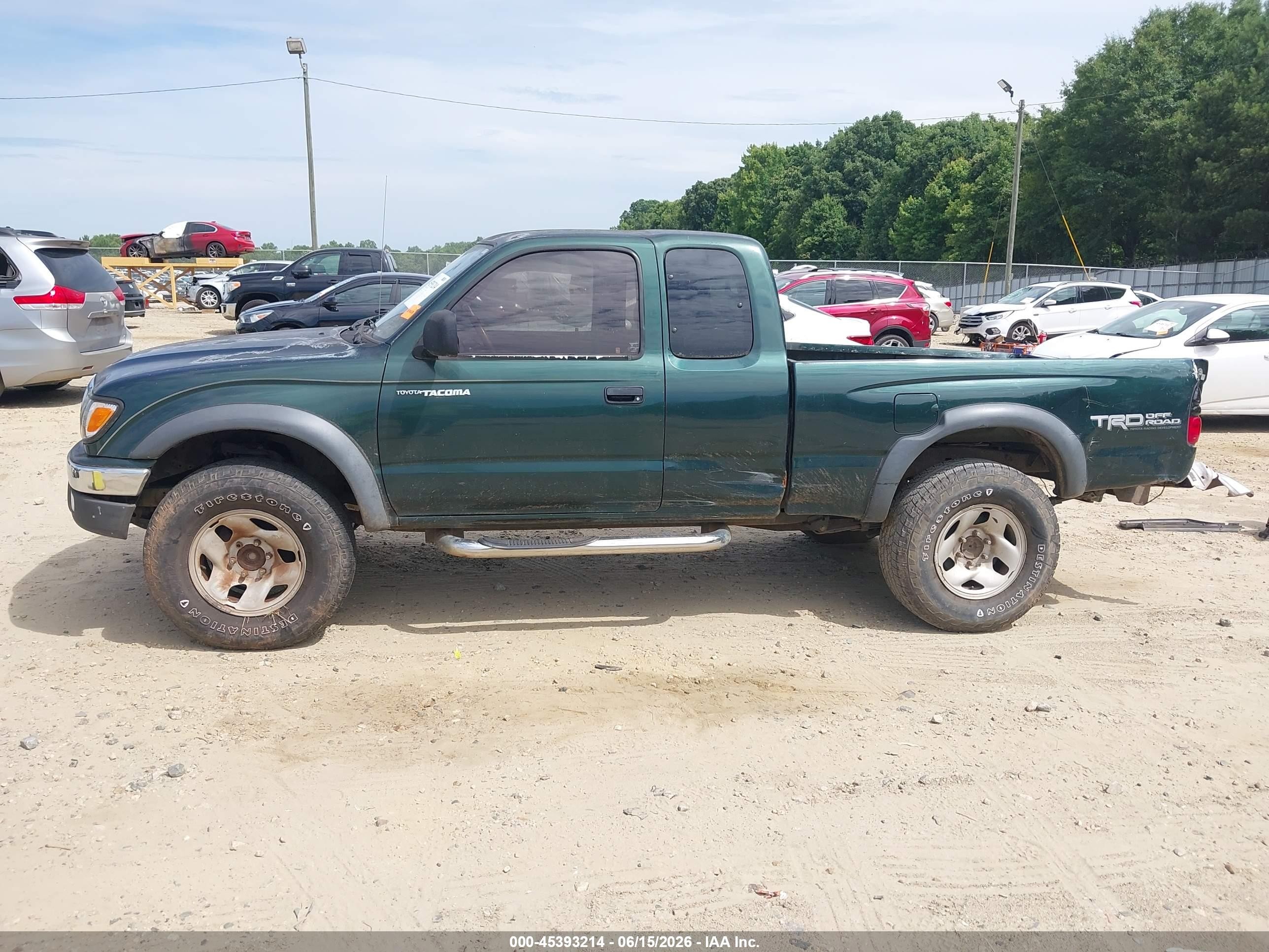 2002 Toyota Tacoma Prerunner V6 Green vin: 5TESN92N42Z116053