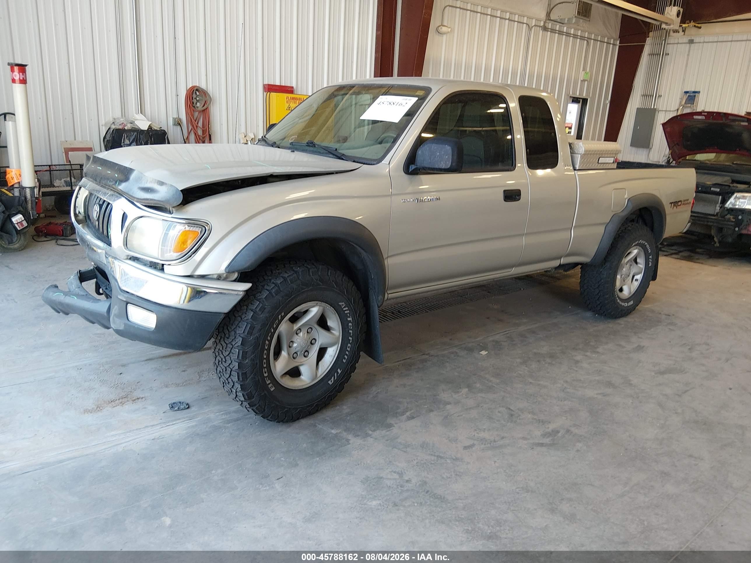 2004 Toyota Tacoma Prerunner V6 Silver vin: 5TESN92N44Z452868