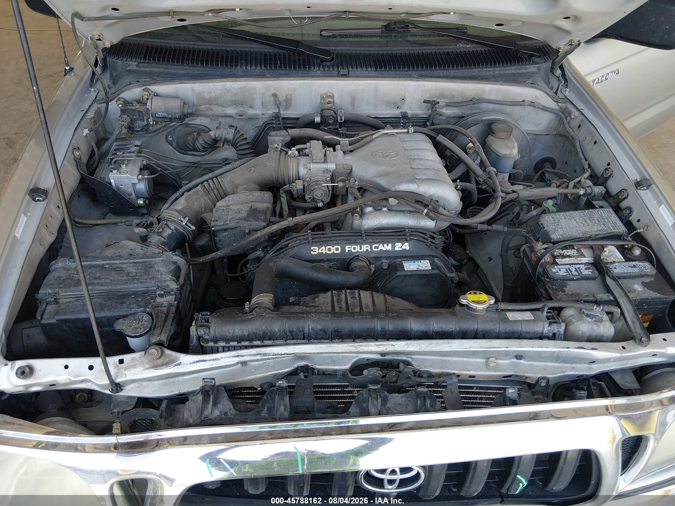 2004 Toyota Tacoma Prerunner V6 Silver vin: 5TESN92N44Z452868