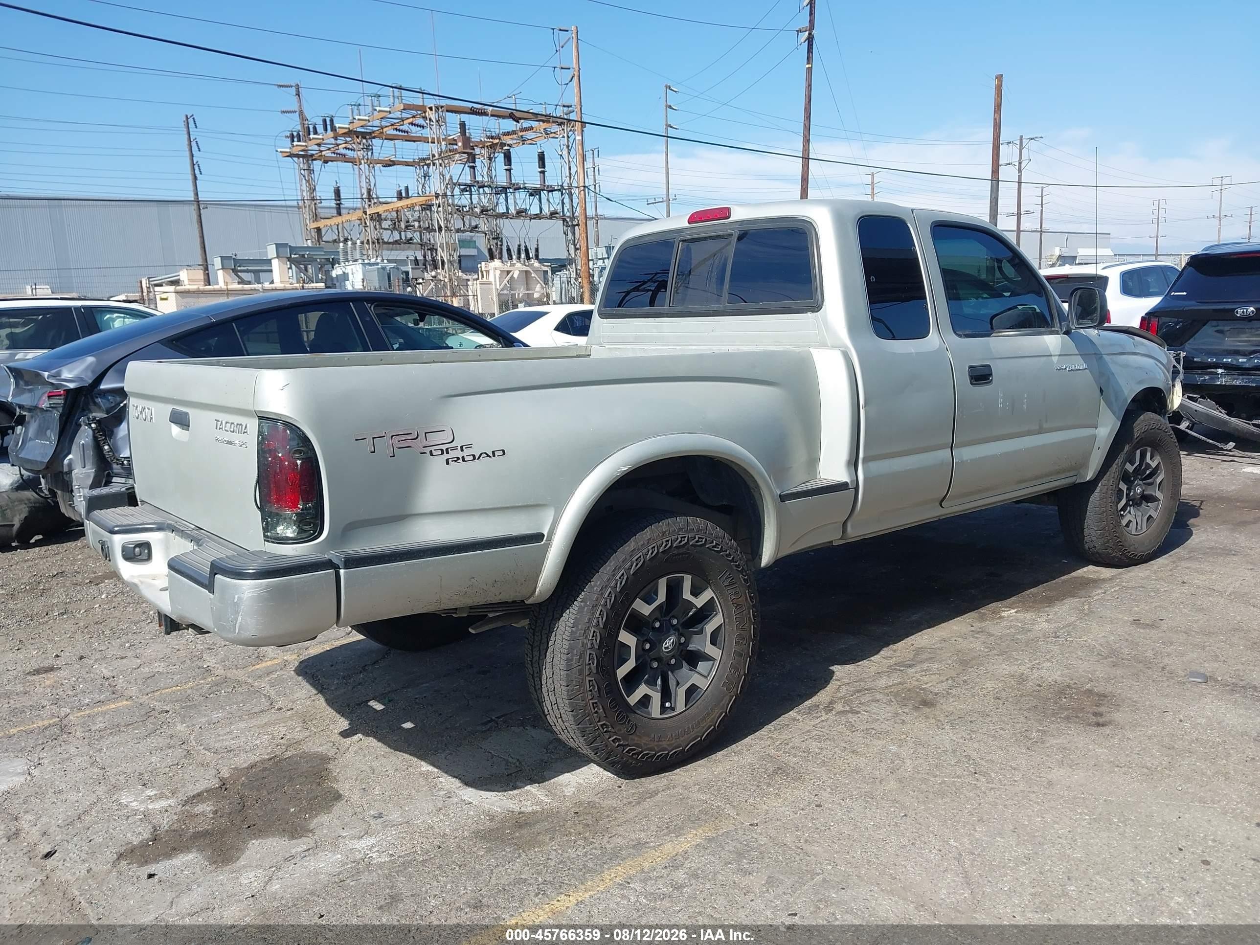 2001 Toyota Tacoma Prerunner V6 Silver vin: 5TESN92N51Z770431