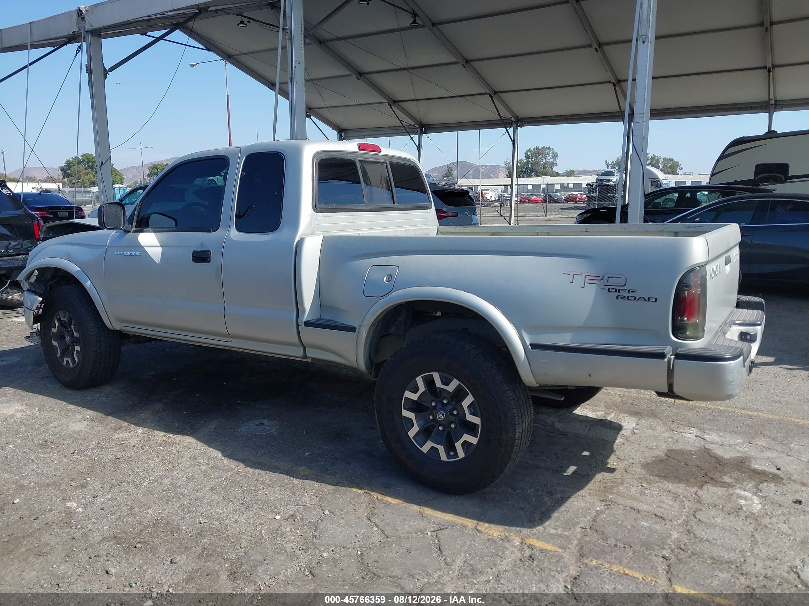 2001 Toyota Tacoma Prerunner V6 Silver vin: 5TESN92N51Z770431
