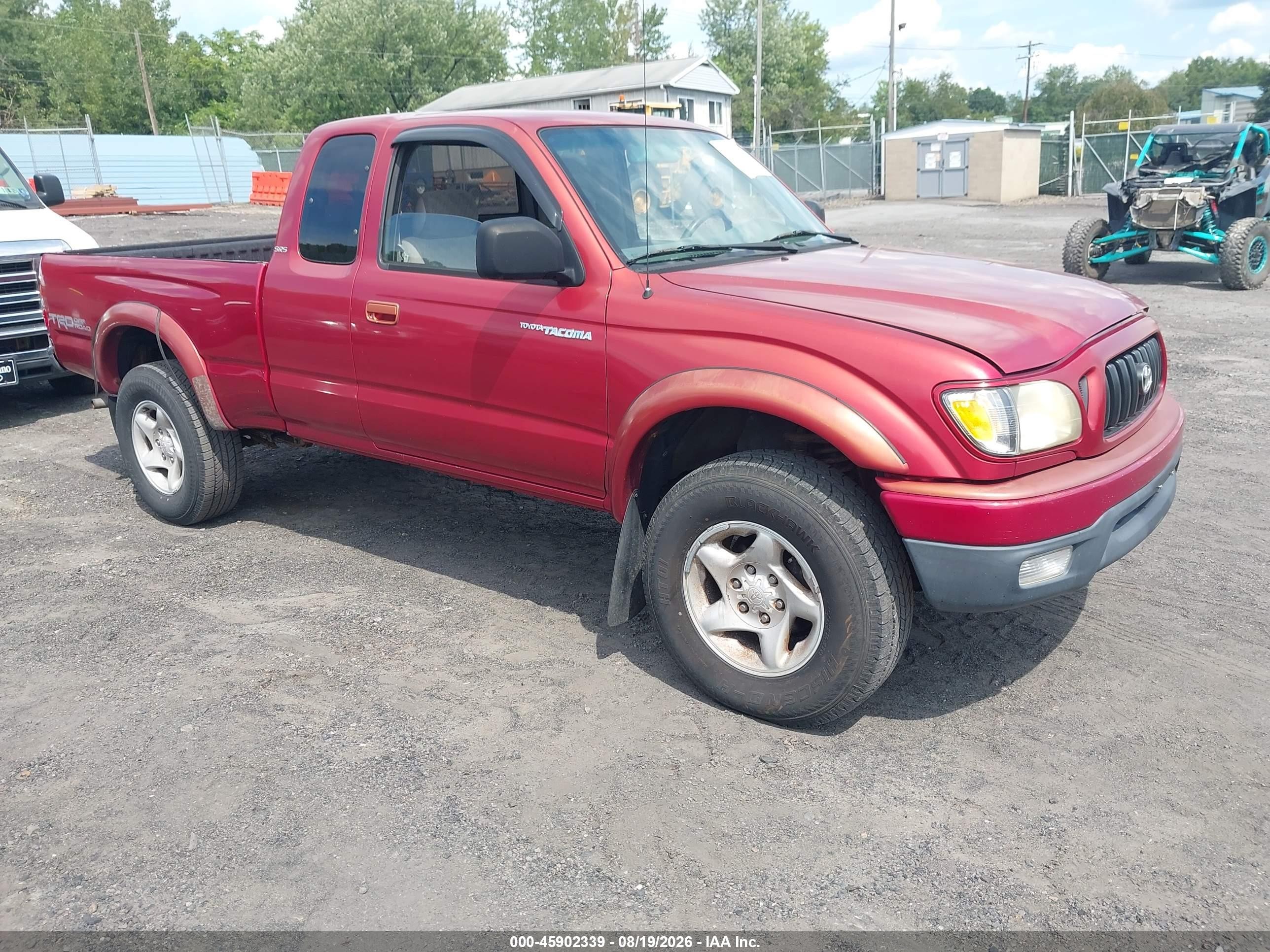 2001 Toyota Tacoma Prerunner V6 Red vin: 5TESN92N51Z869069