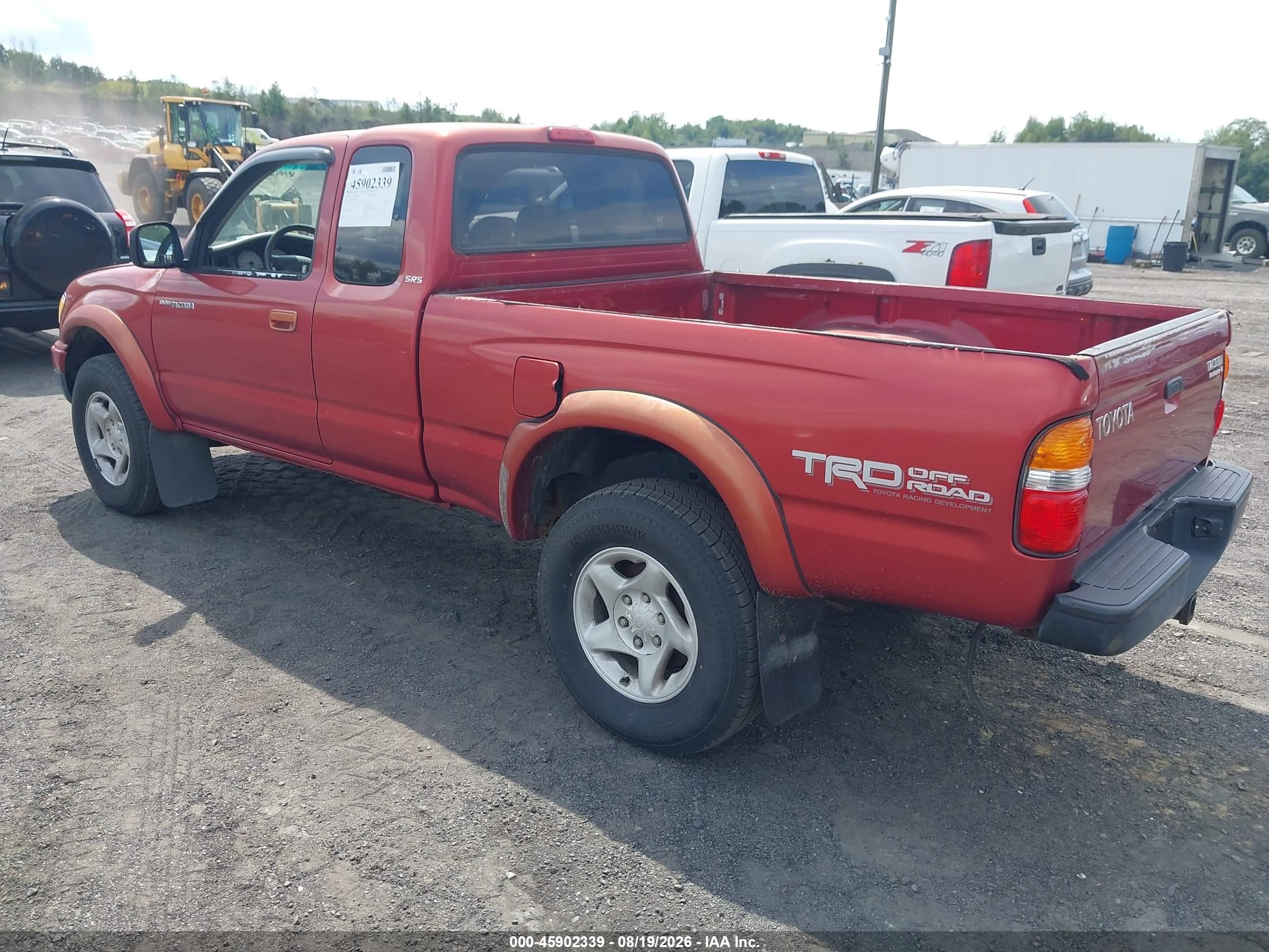 2001 Toyota Tacoma Prerunner V6 Red vin: 5TESN92N51Z869069