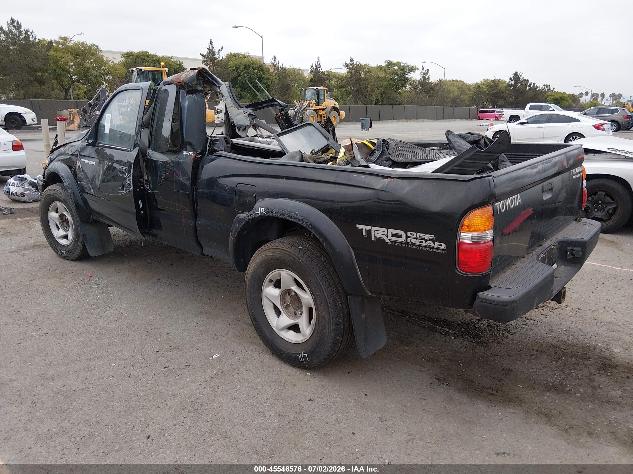 2002 Toyota Tacoma Prerunner Черный vin: 5TESN92N52Z890909