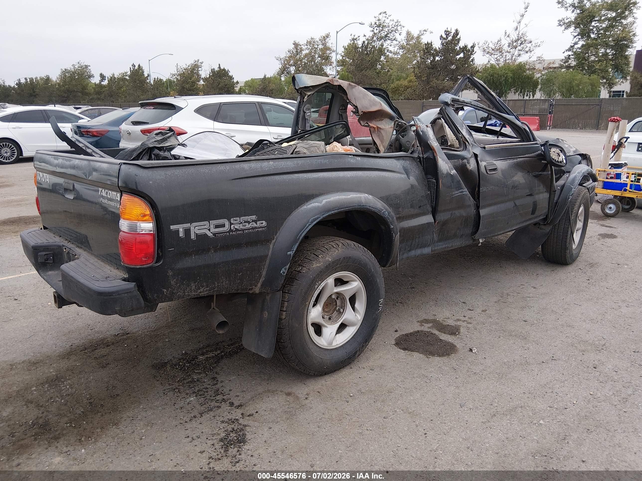 2002 Toyota Tacoma Prerunner Черный vin: 5TESN92N52Z890909